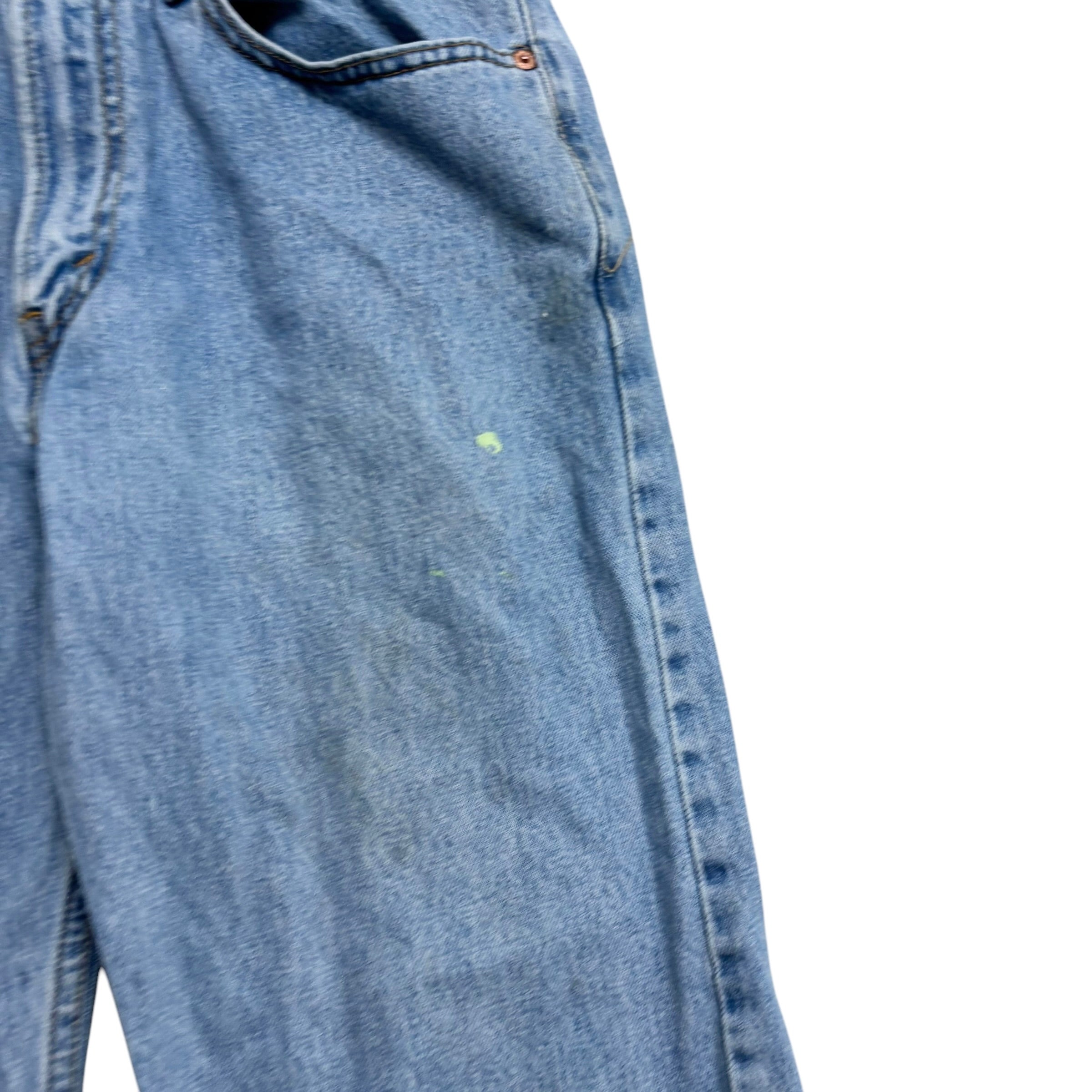 Levis 505 Jeans W31 L28 Mens Light Blue Regular Straight Fit Vintage Denim (F)