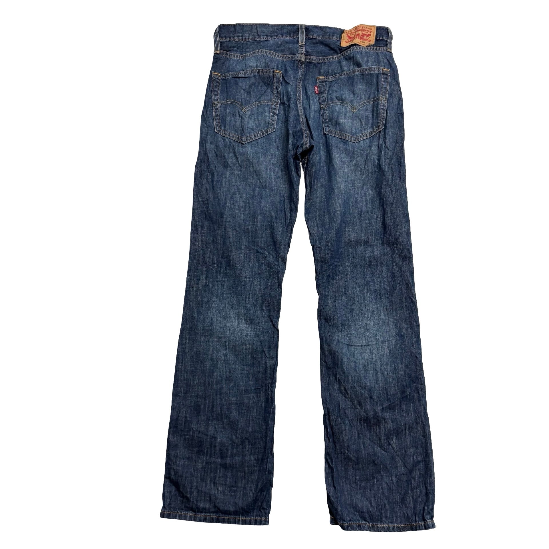 Levis 527 Jeans W31 L32 Mens Dark Blue Slim Bootcut Fit Denim (E)