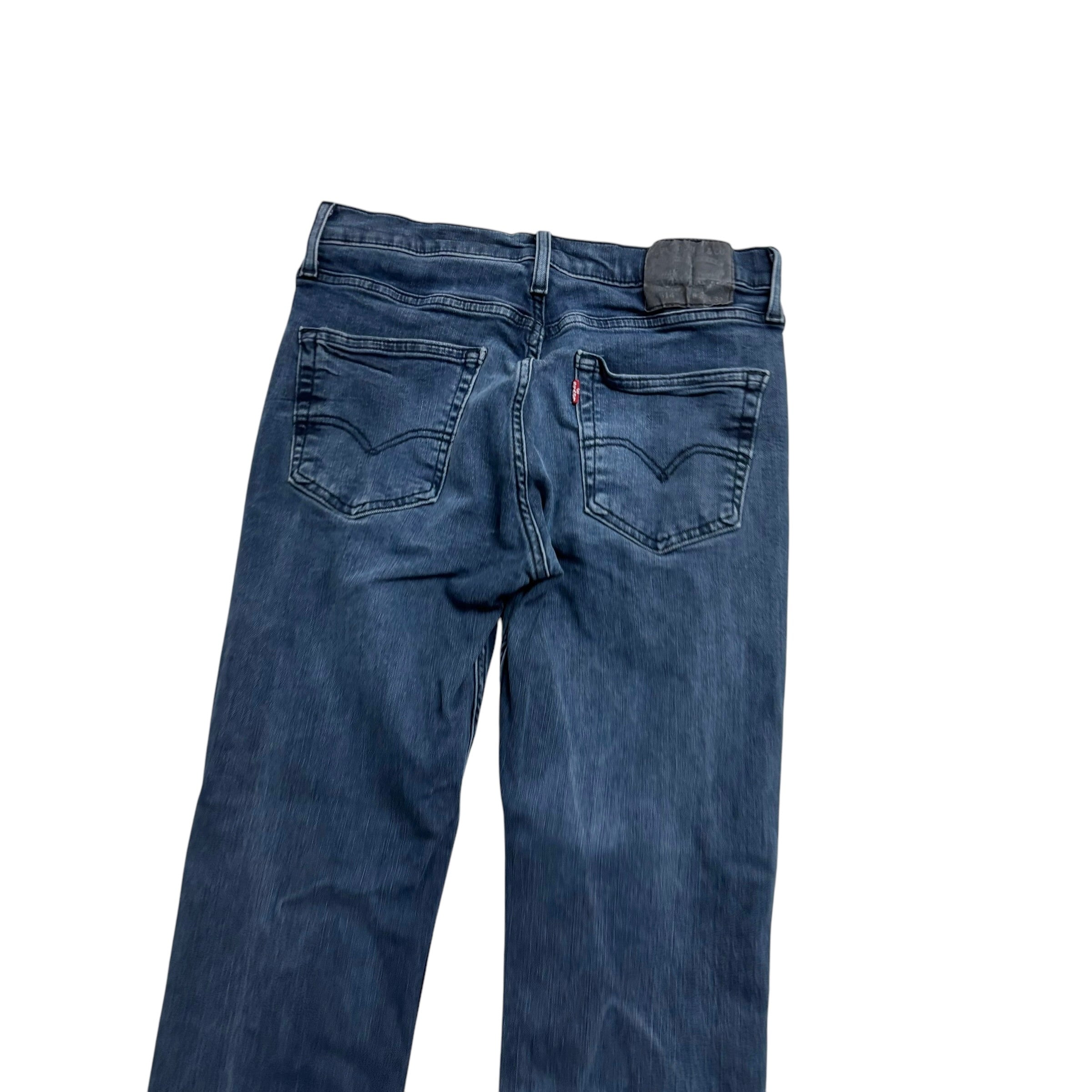 Levis 514 Jeans W30 L31 Mens Navy Blue Slim Straight Fit Stretch Denim