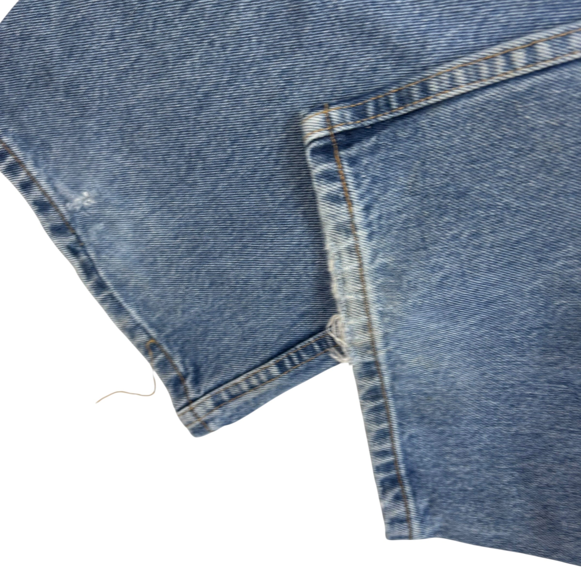 Levis 505 Jeans W38 L32 Mens Light Blue Regular Straight Fit Vintage Denim (F)