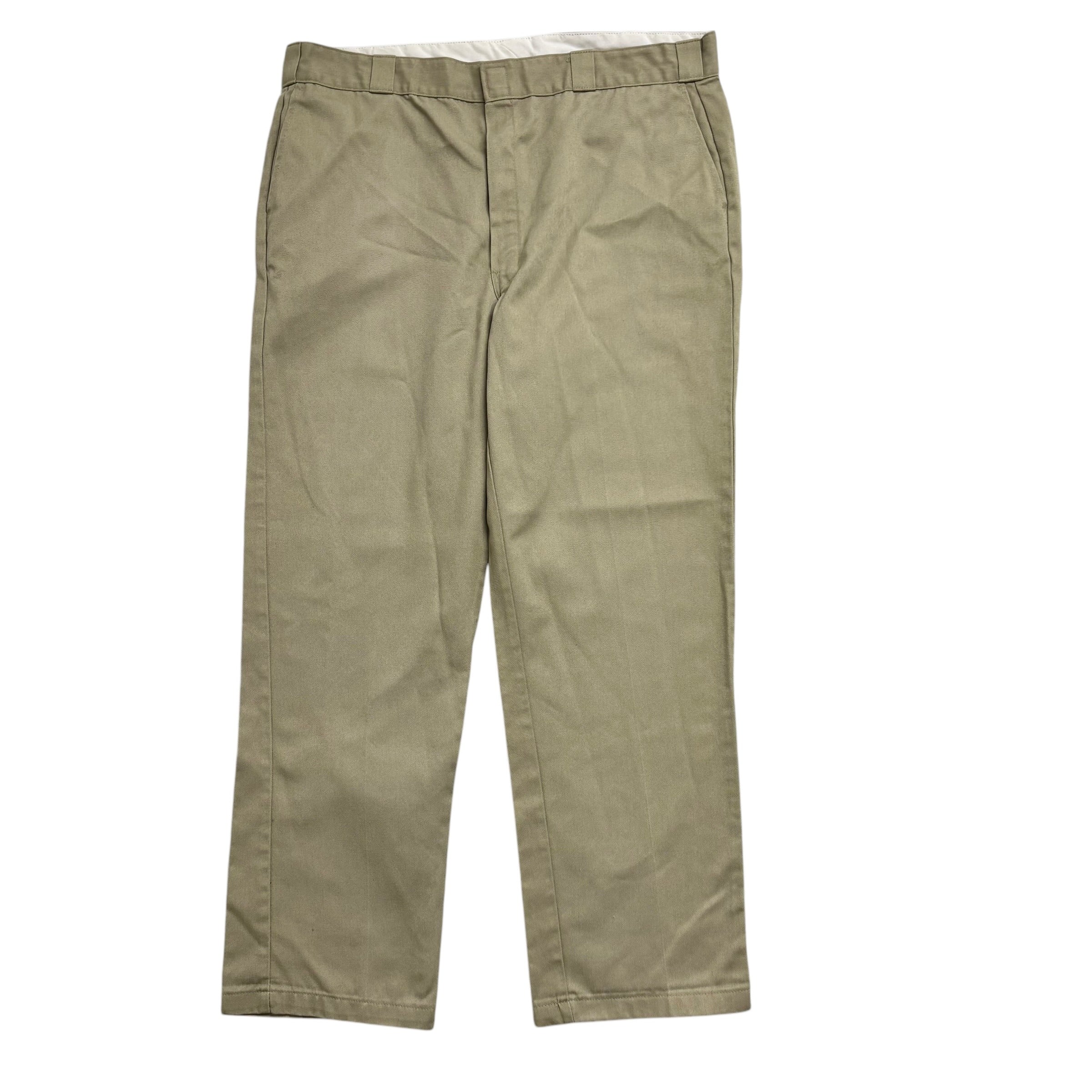 Dickies 874 Trousers W42 L32 Mens Beige Desert Sand Pants Original Fit Workwear