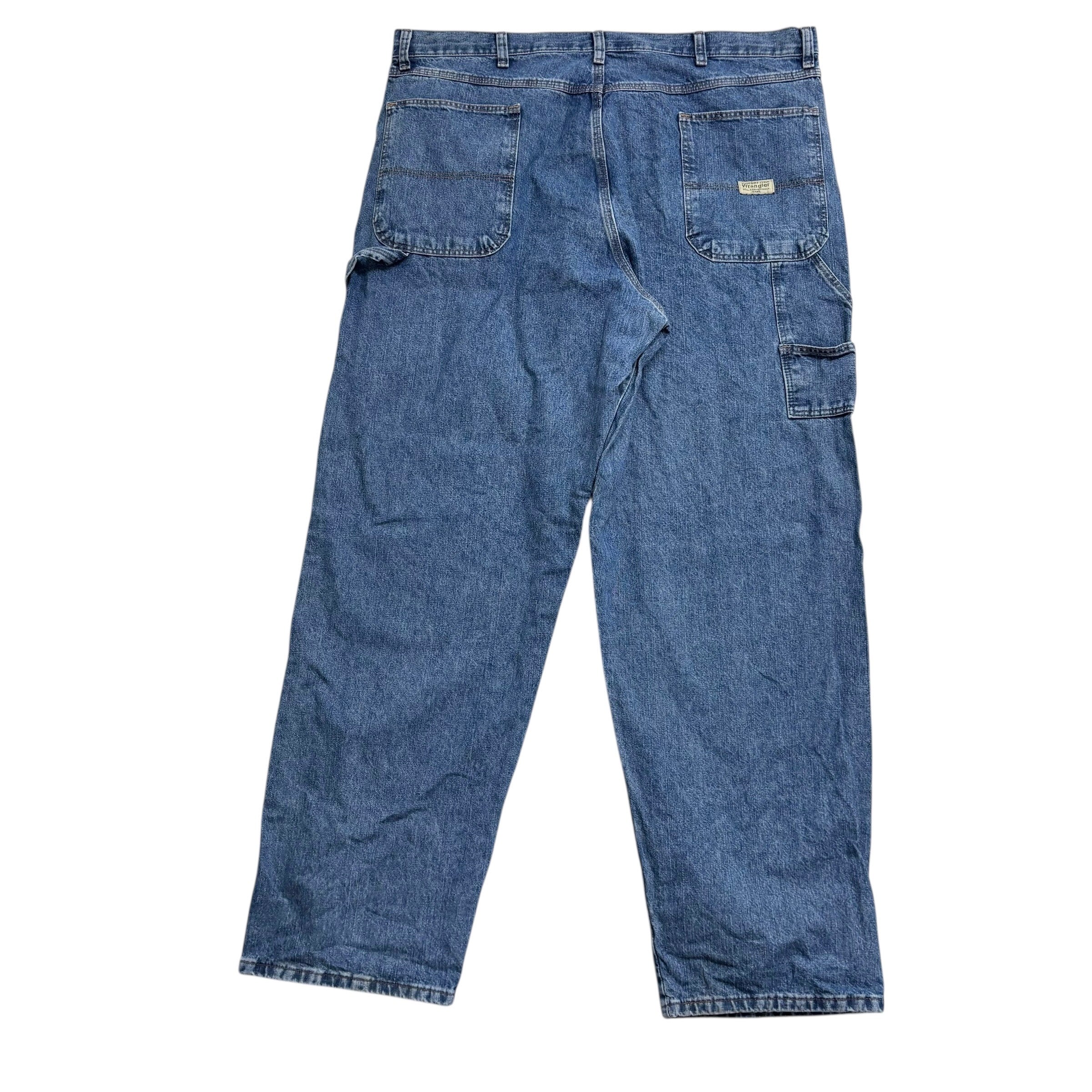 Wrangler Carpenter Jeans W40 L32 Mens Mid Blue Baggy Relaxed Fit Denim