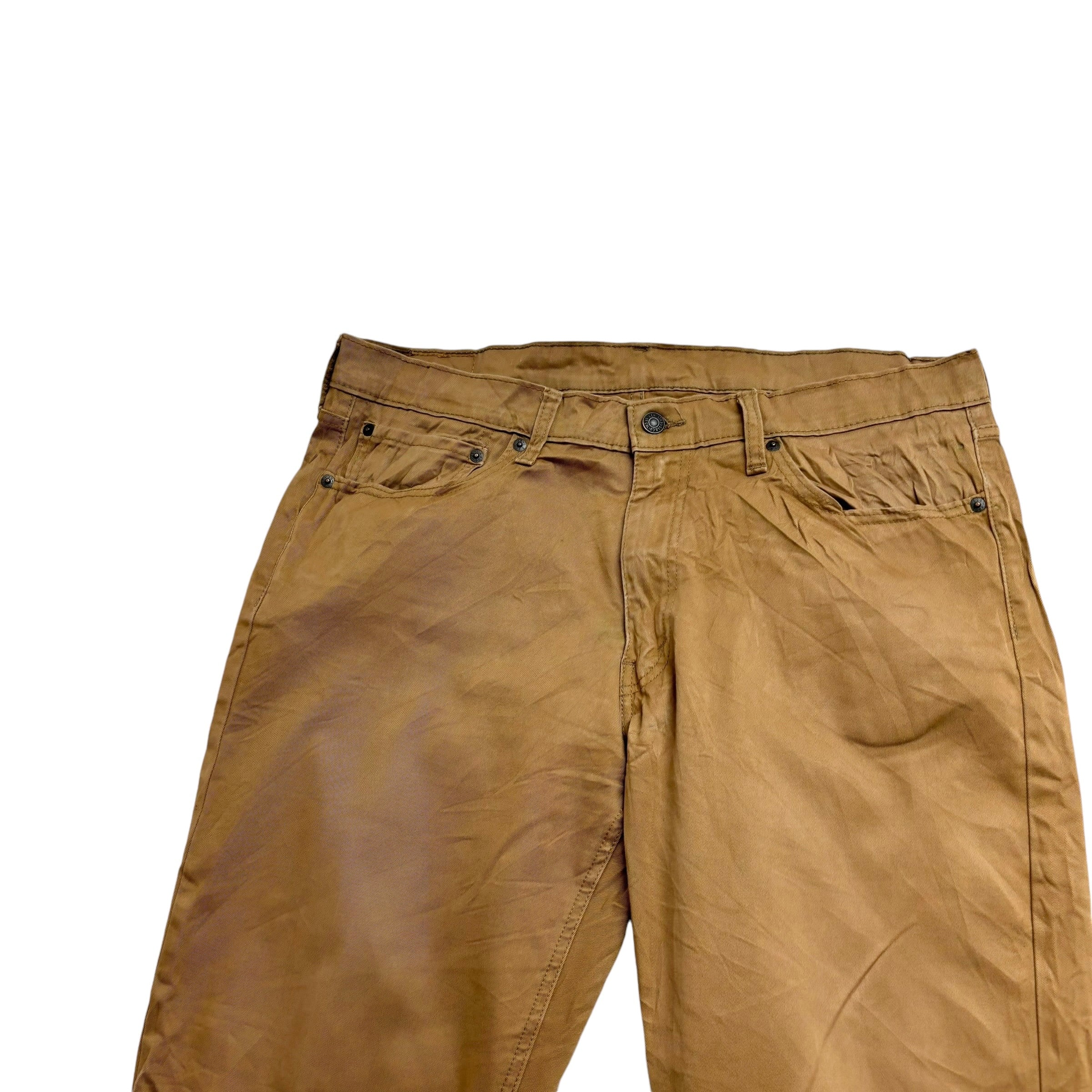 Levis 541 Trousers W36 L31 Mens Gold Tan Athletic Tapered Fit Stretch Pants