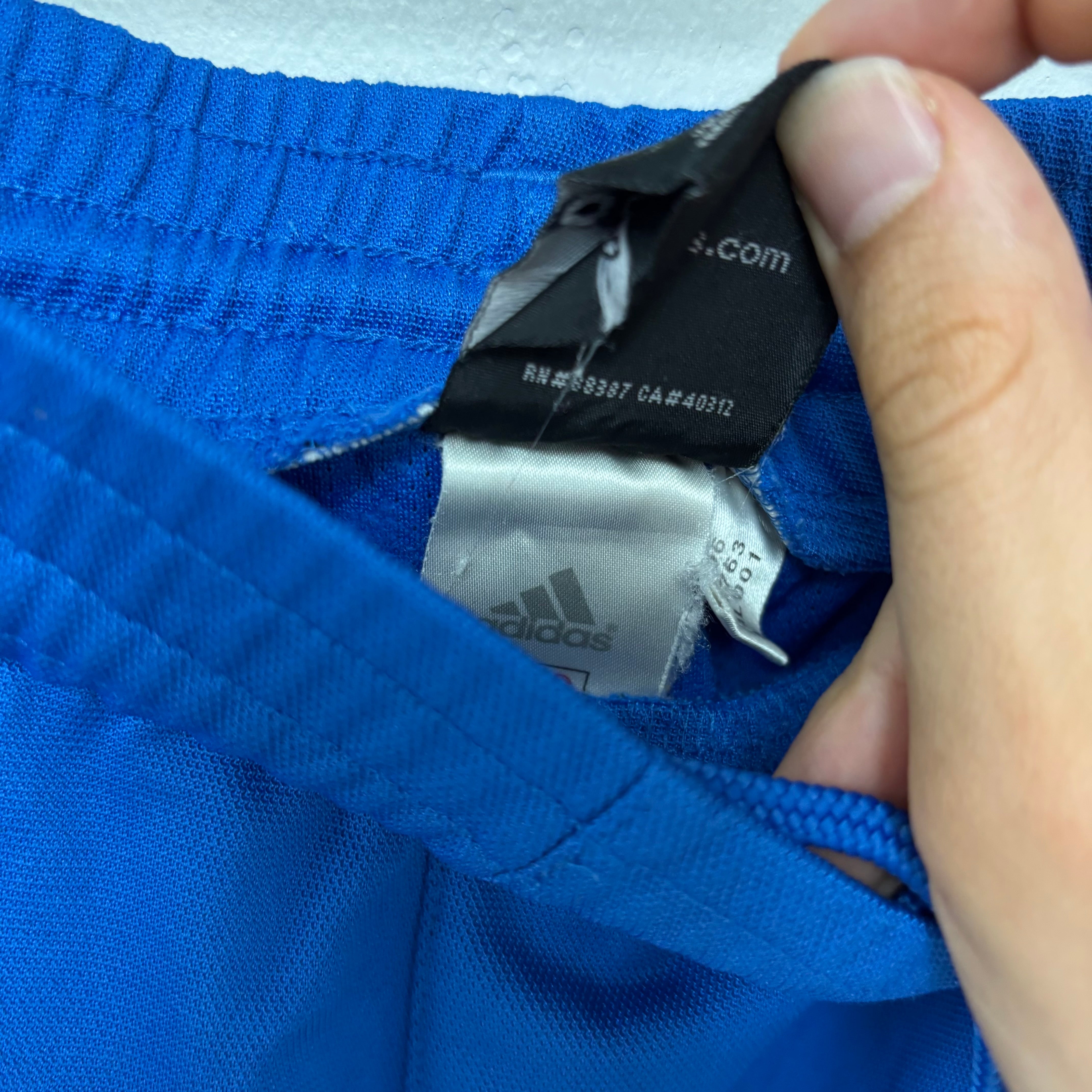 Adidas Shorts Mens Large Blue Sports Running Gym Athletic Pockets Vintage (E)