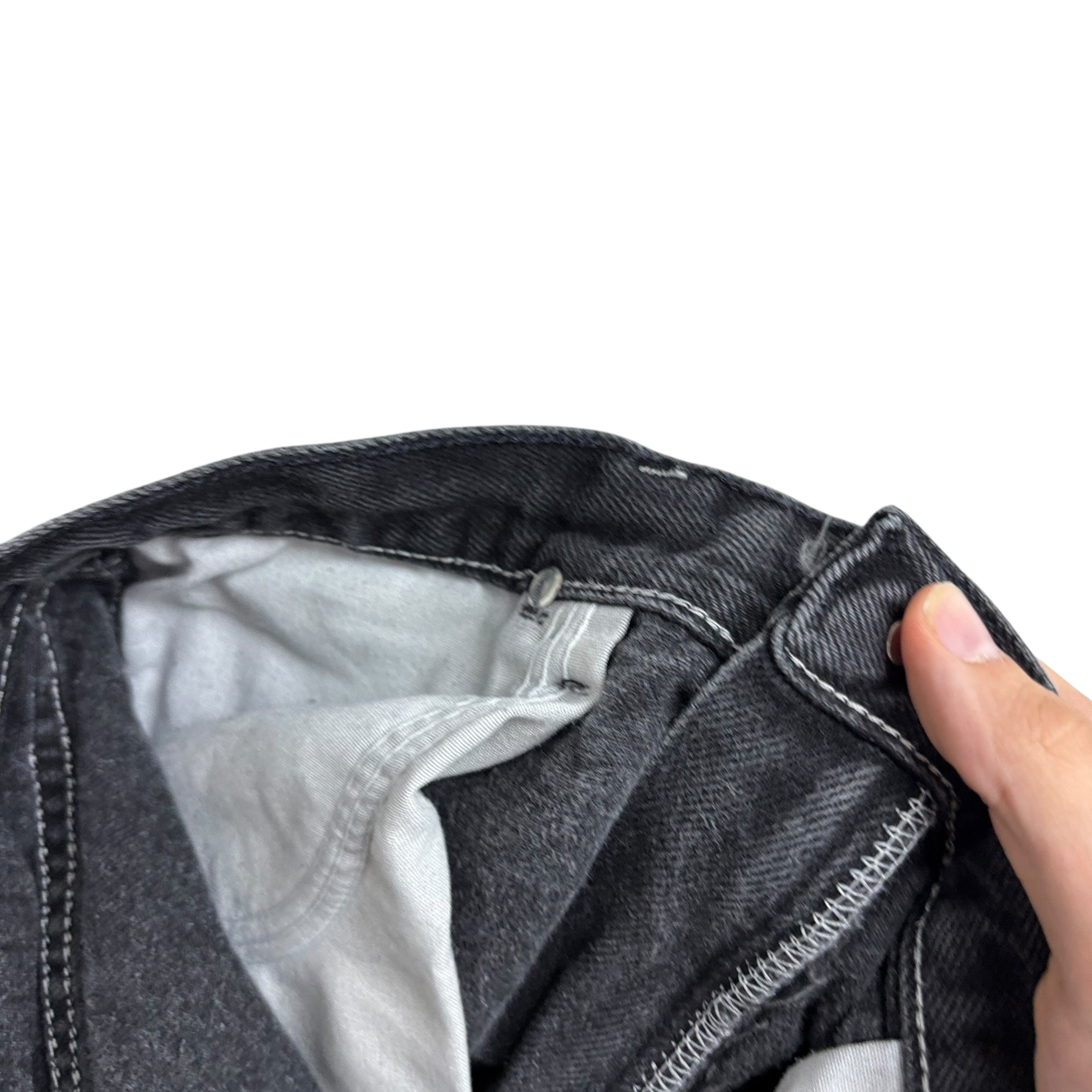 Wrangler Jeans W30 L30 Mens Black Regular Straight Fit Vintage Denim