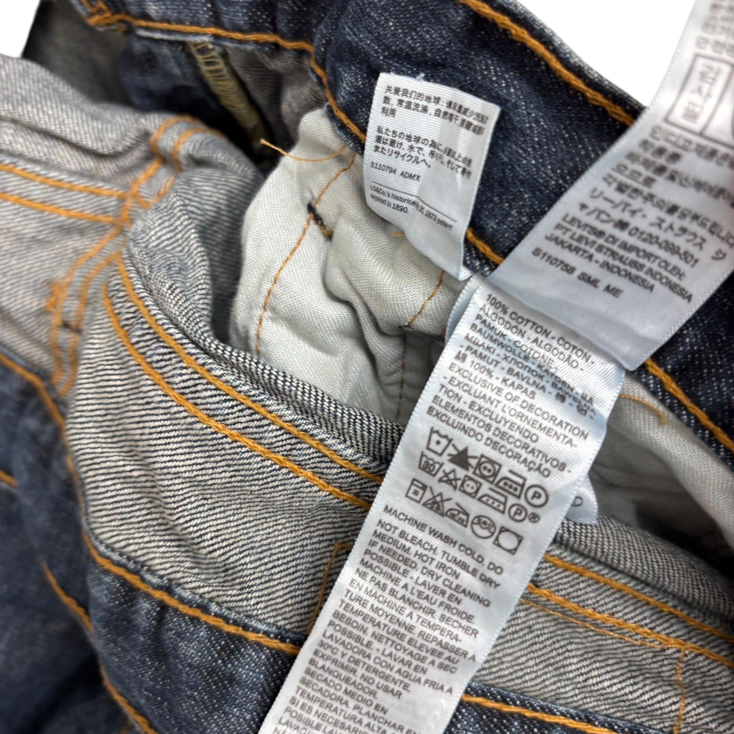 Levis 527 Jeans W36 L32 Mens Dark Blue Slim Bootcut Fit Denim (E)