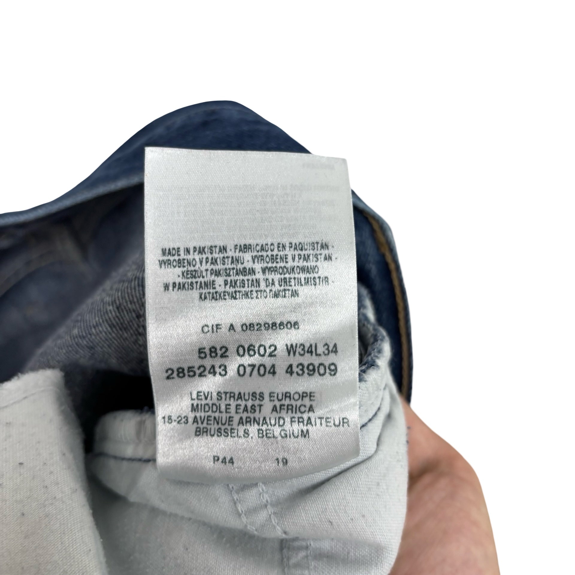 Levis 582 Jeans W32 L28 Mens Mid Blue Baggy Relaxed Straight Fit Vintage