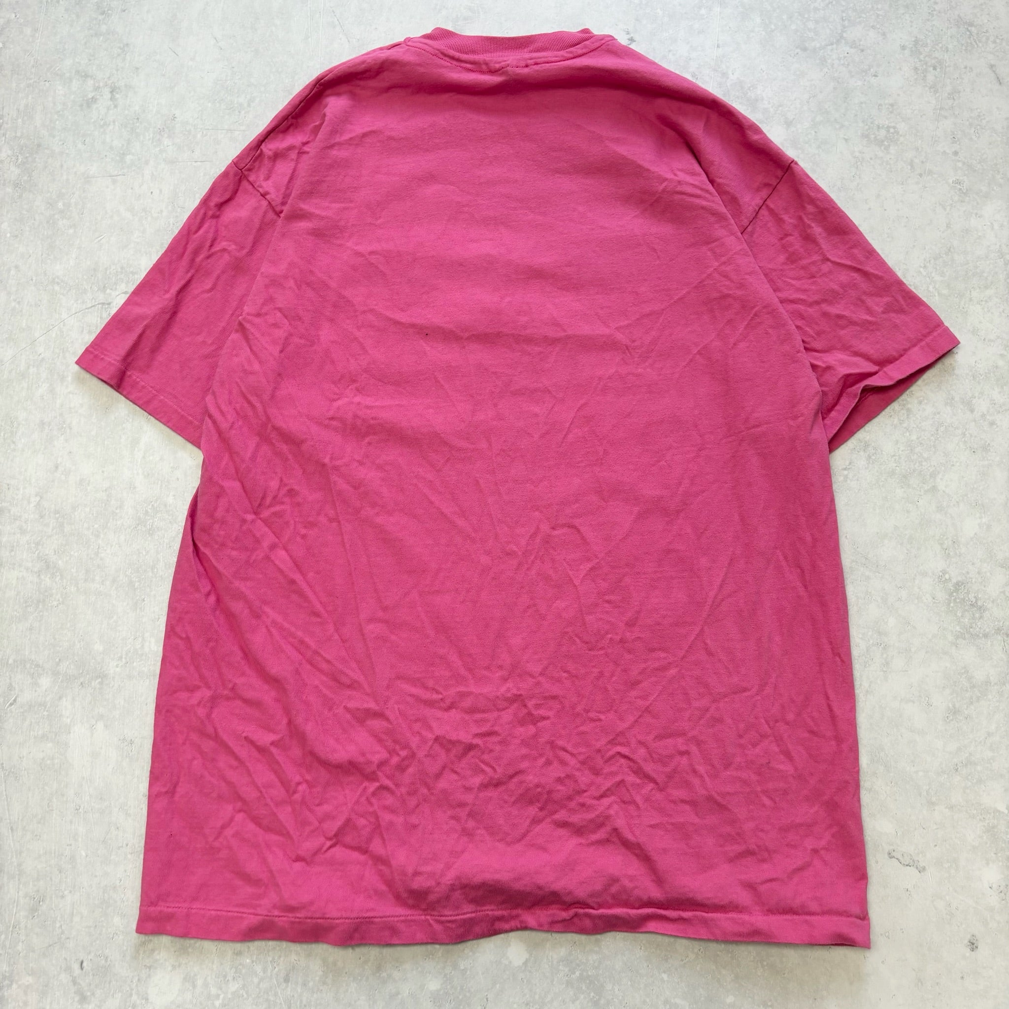 Vintage T Shirt Mens Large Pink Single Stitch Graphic Print 90s USA Softball