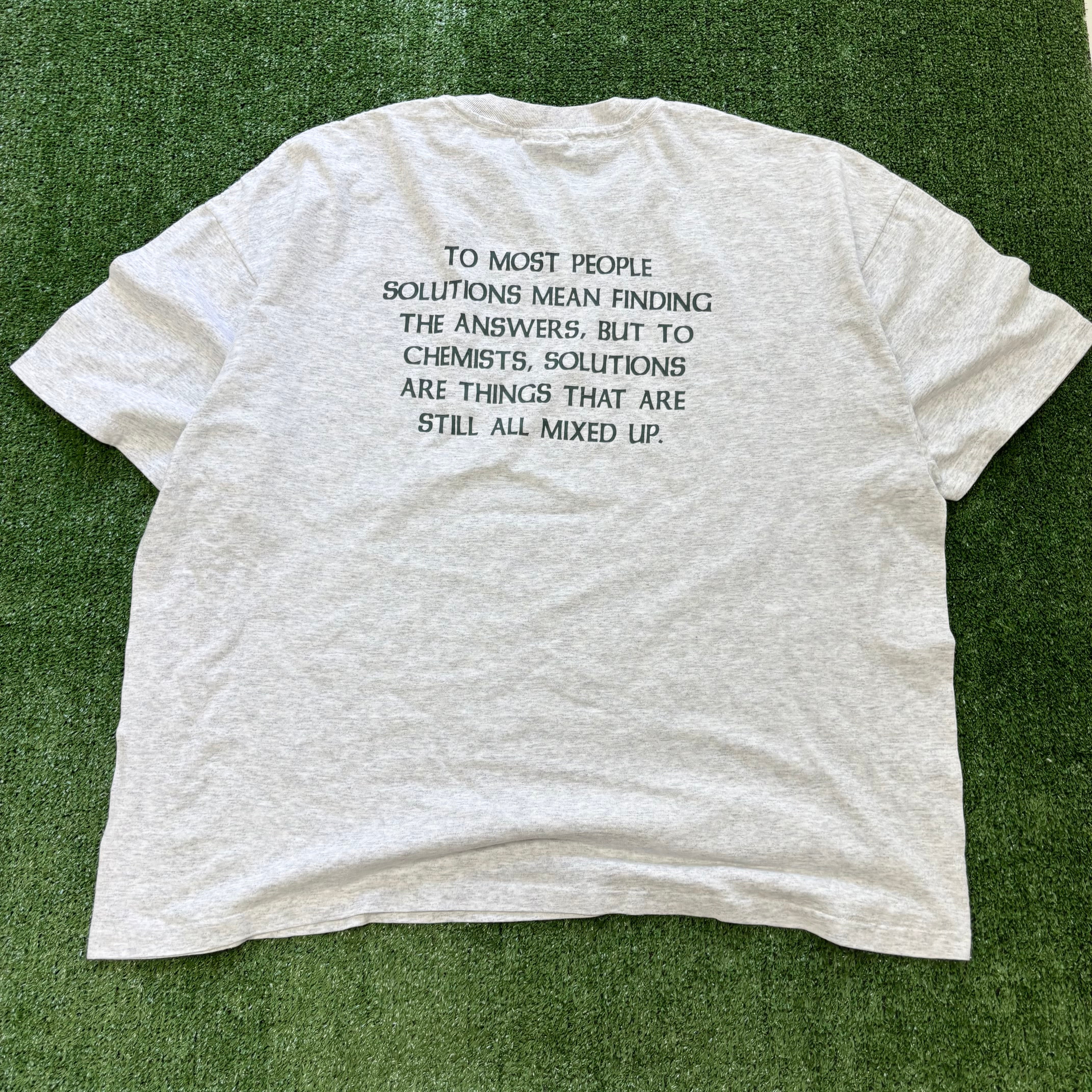 Vintage T Shirt Mens XXL Grey Single Stitch Graphic Print 90s USA