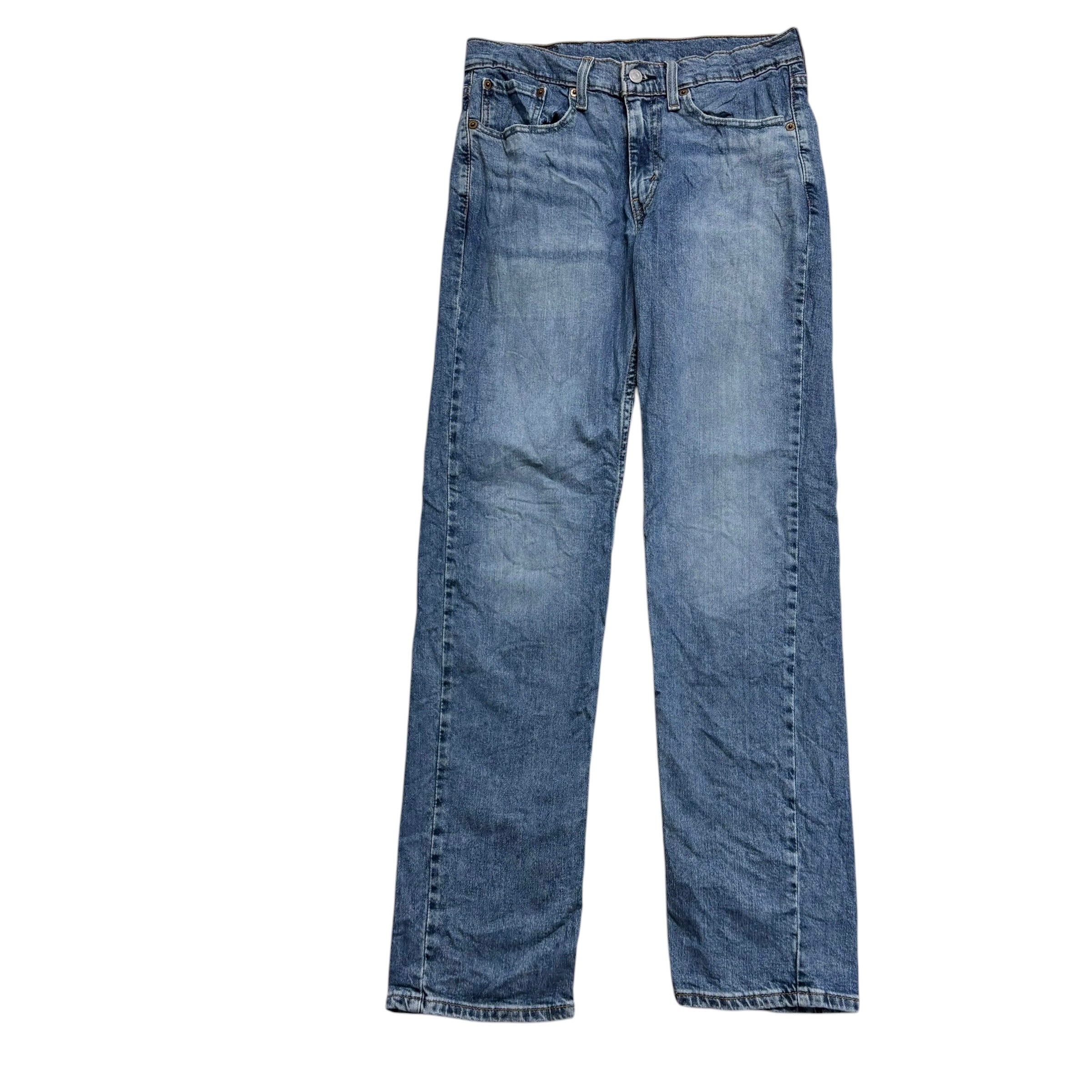 Levis 514 Jeans W31 L32 Mens Mid Blue Regular Straight Fit Stretch Denim (E)