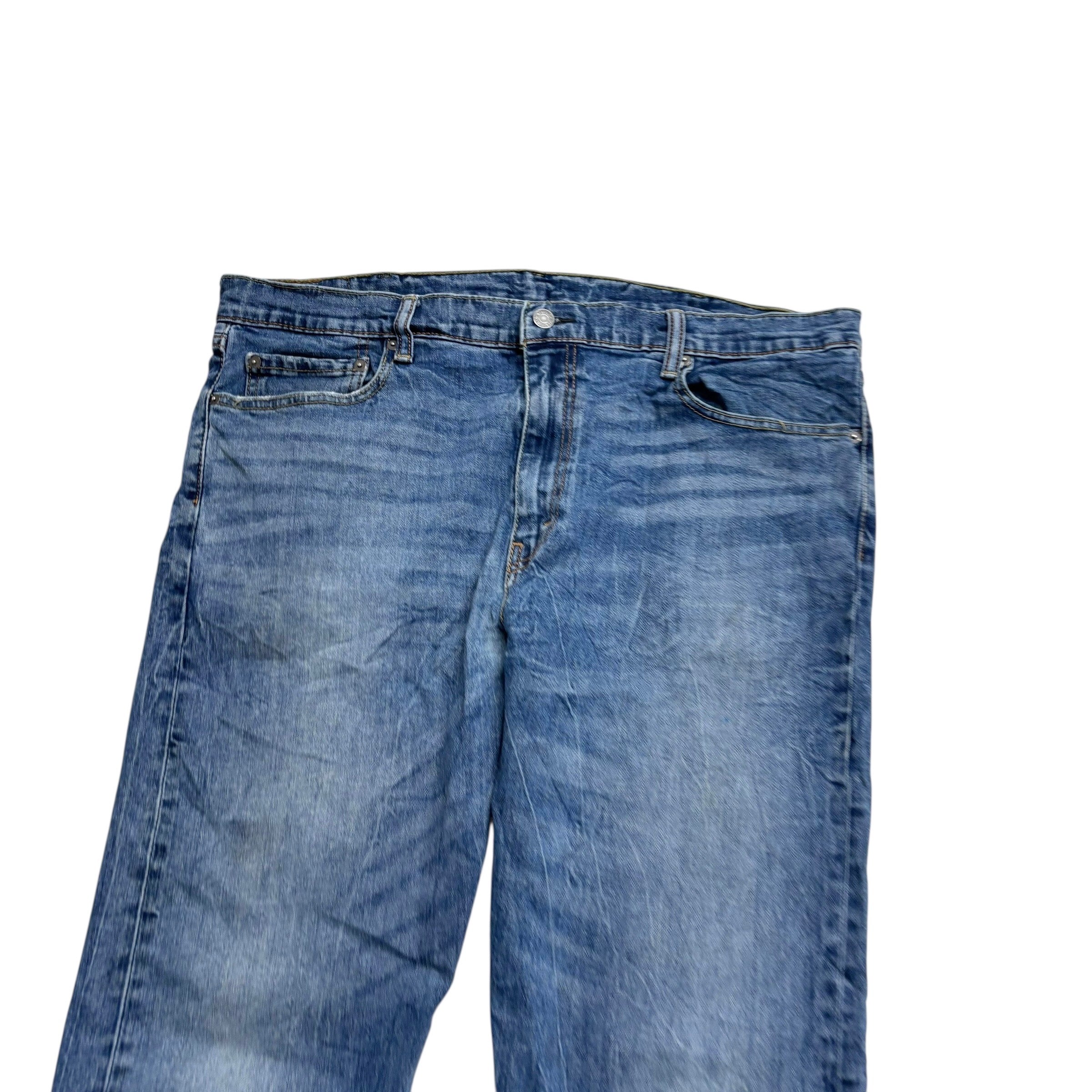 Levis 502 Jeans W40 L30 Mens Mid Blue Regular Tapered Fit Stretch Denim