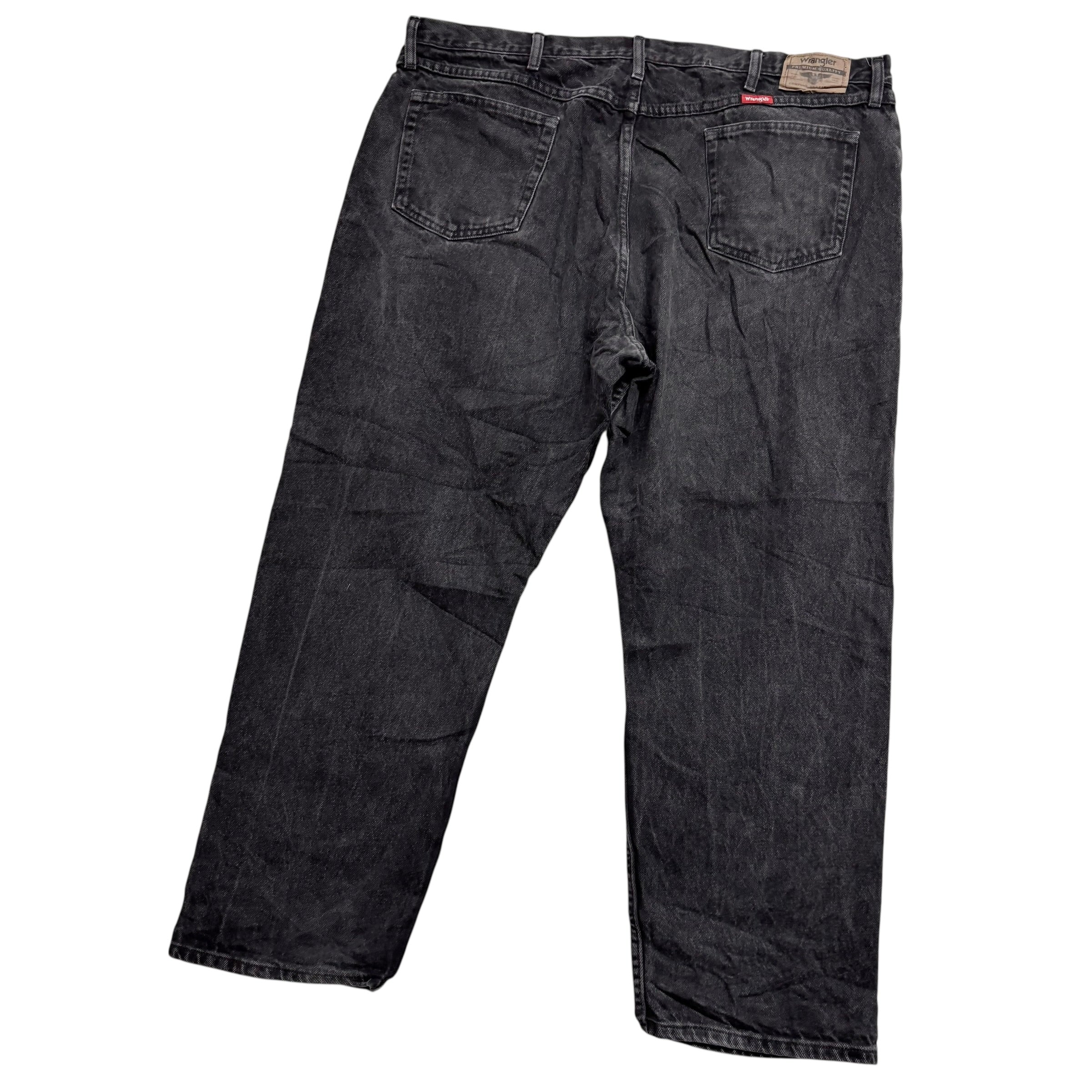 Wrangler Jeans W44 L30 Mens Black Baggy Relaxed Straight Fit Denim (E)