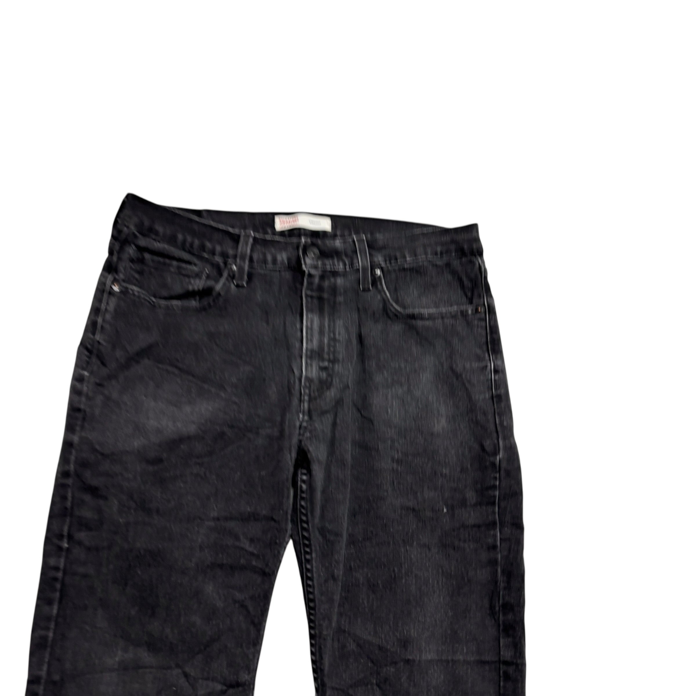 Levis Signature Jeans W33 L29 Mens Black Regular Straight Stretch Denim