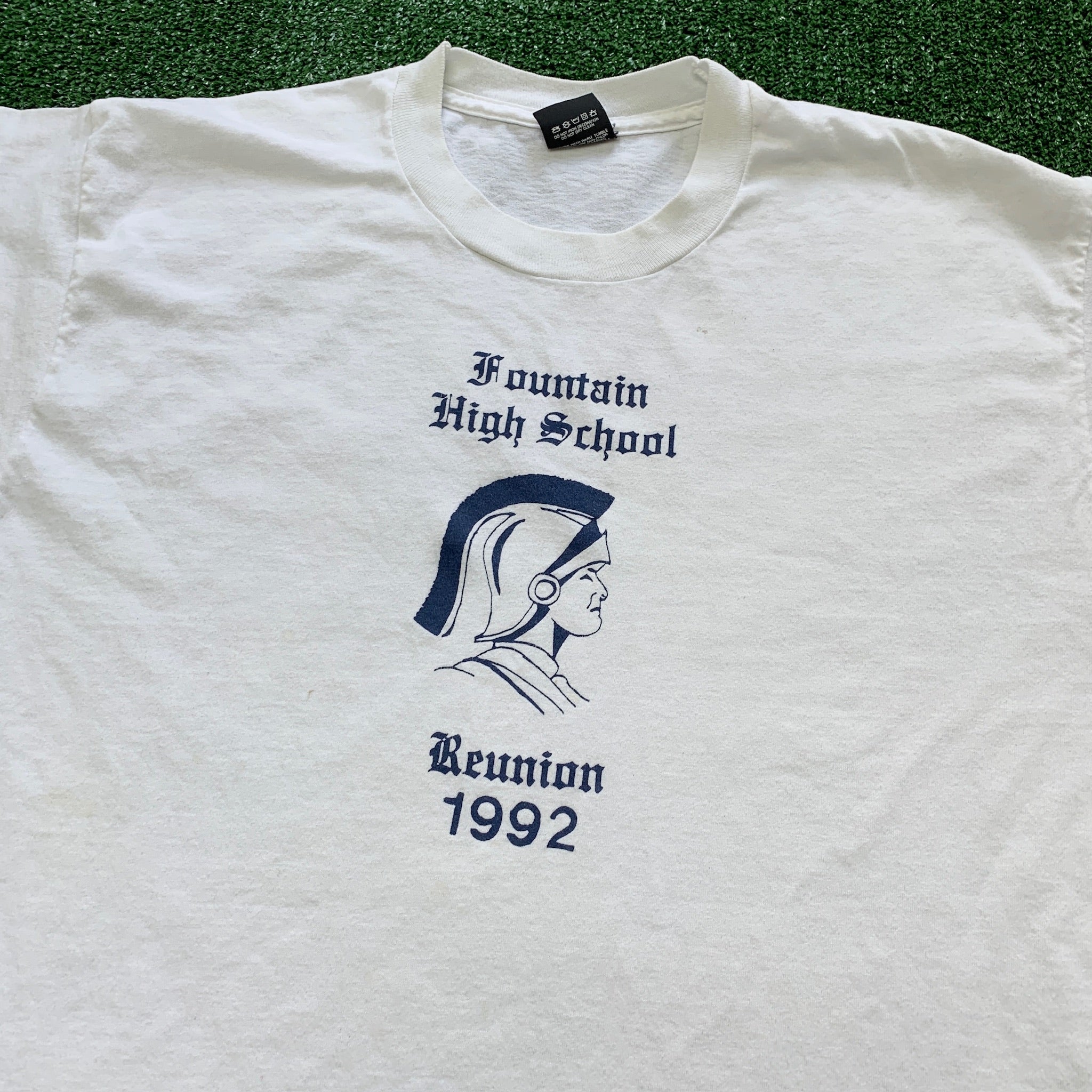 Vintage T Shirt Mens XL White Single Stitch Graphic Print 90s USA Reunion