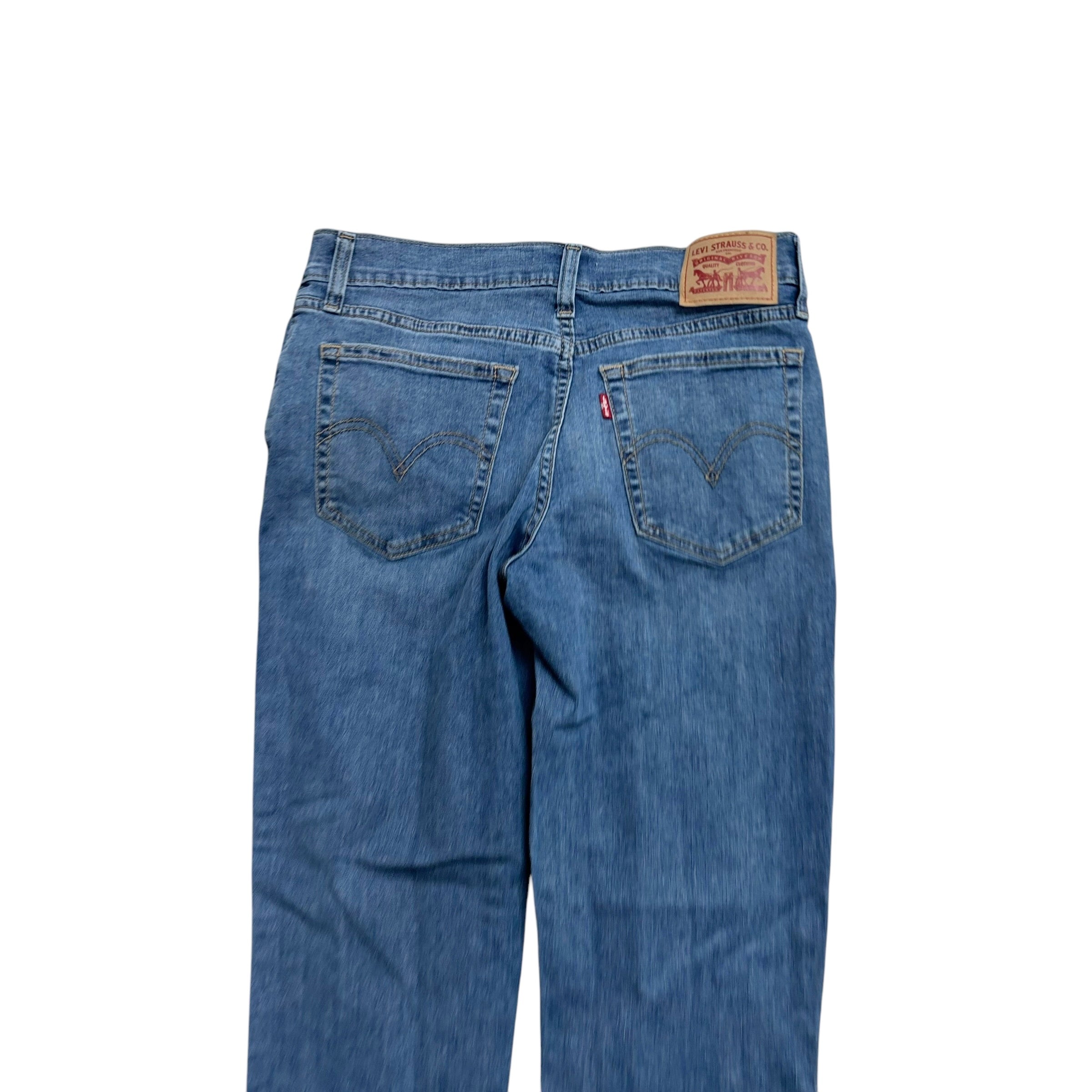 Levis 525 Jegging Jeans W30 L31 Womens Skinny Mid Blue Vintage Stretch Denim (E)