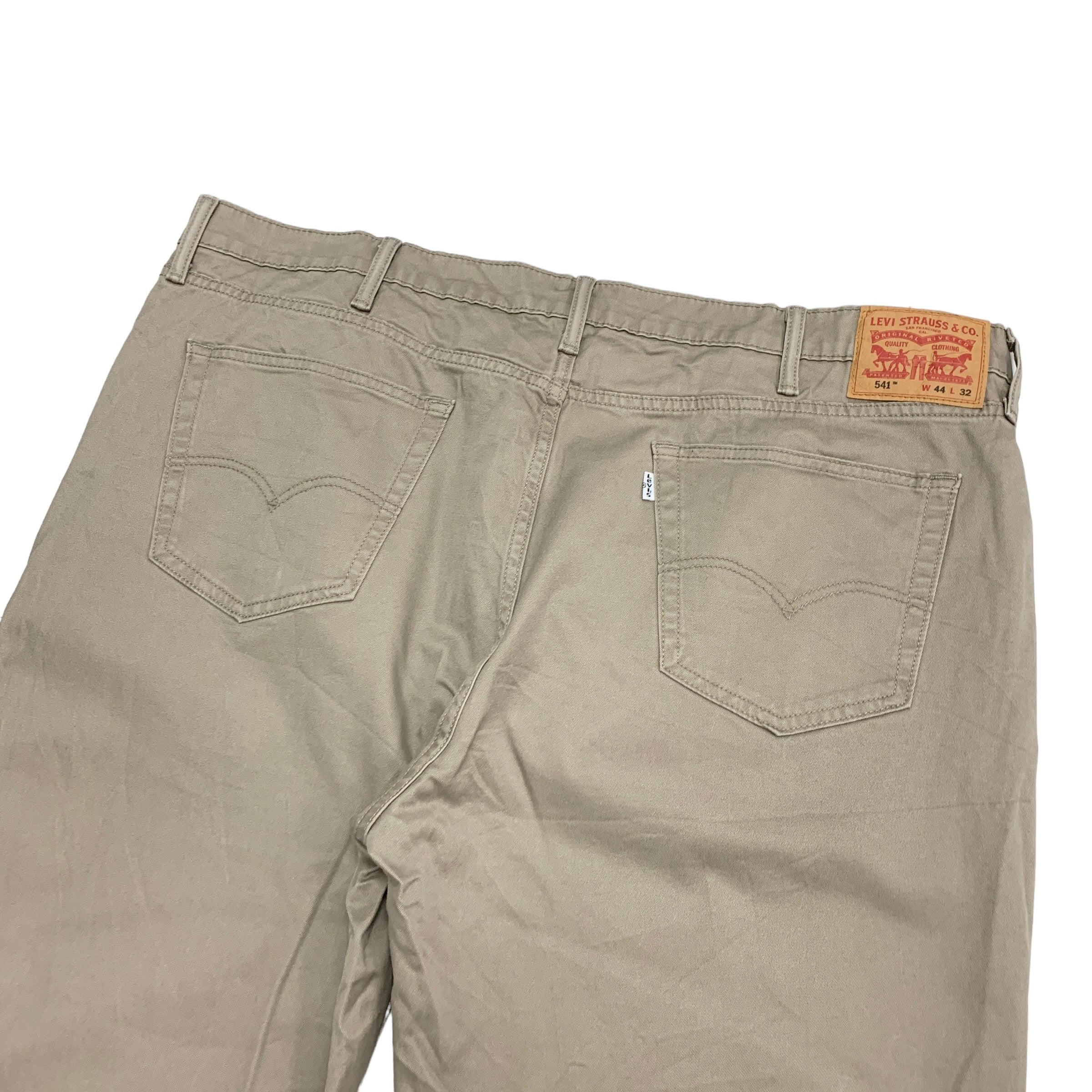 Levis 541 Trousers W44 L28 Mens Beige Stone Athletic Taper Fit Stretch Cotton Pants