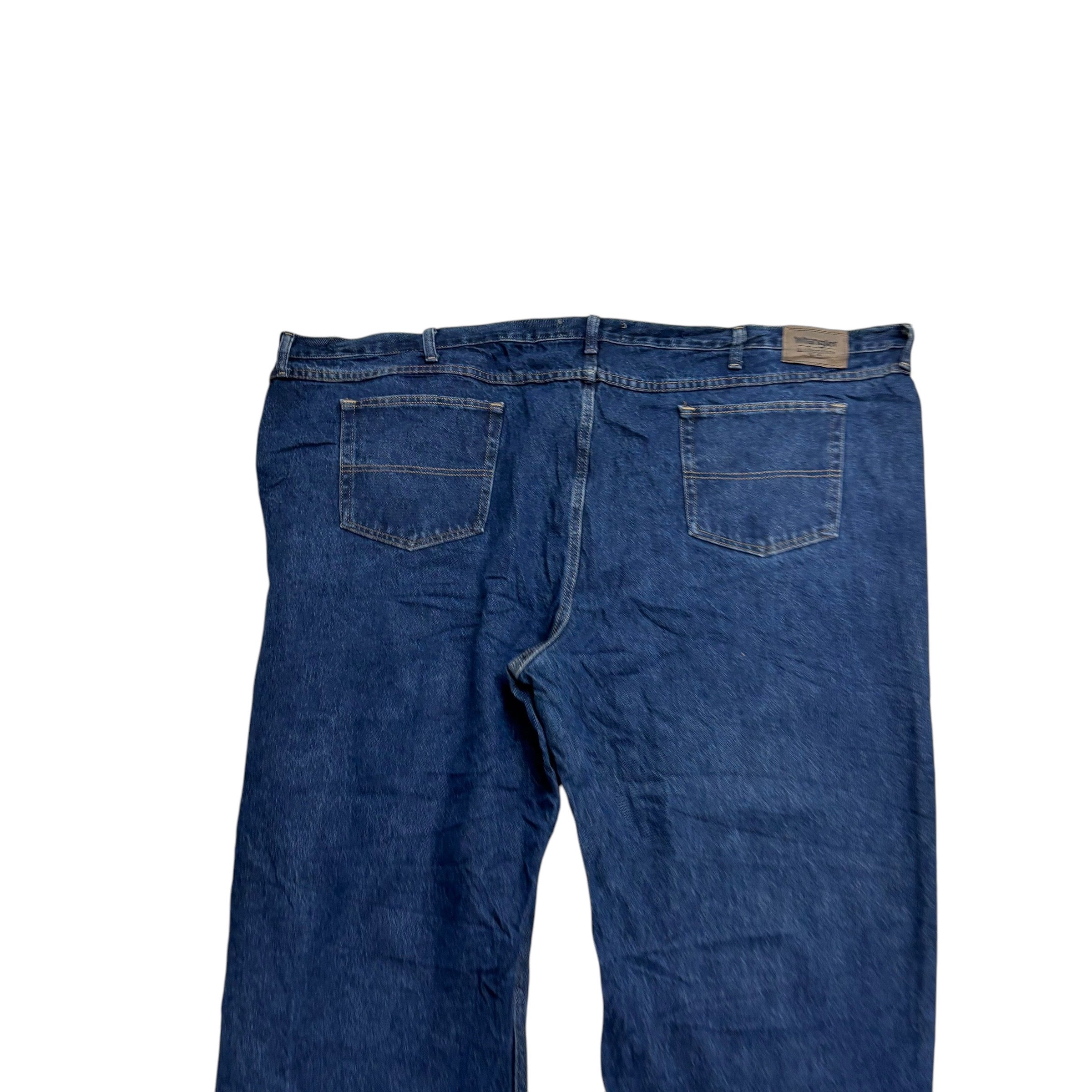 Wrangler Jeans W58 L32 Mens Dark Blue Relaxed Straight Fit Denim (E)