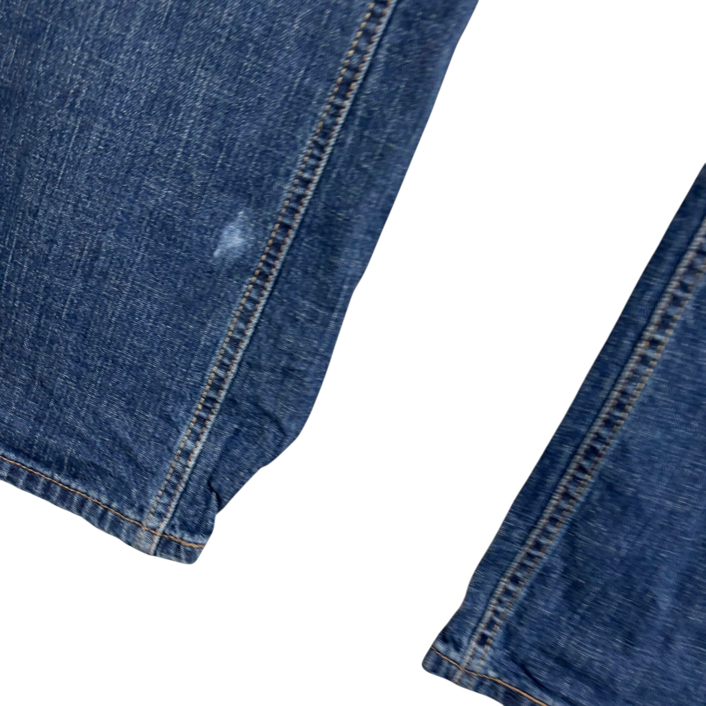 Levis Signature Jeans W44 L32 Mens Mid Blue Regular Bootcut Stretch Denim