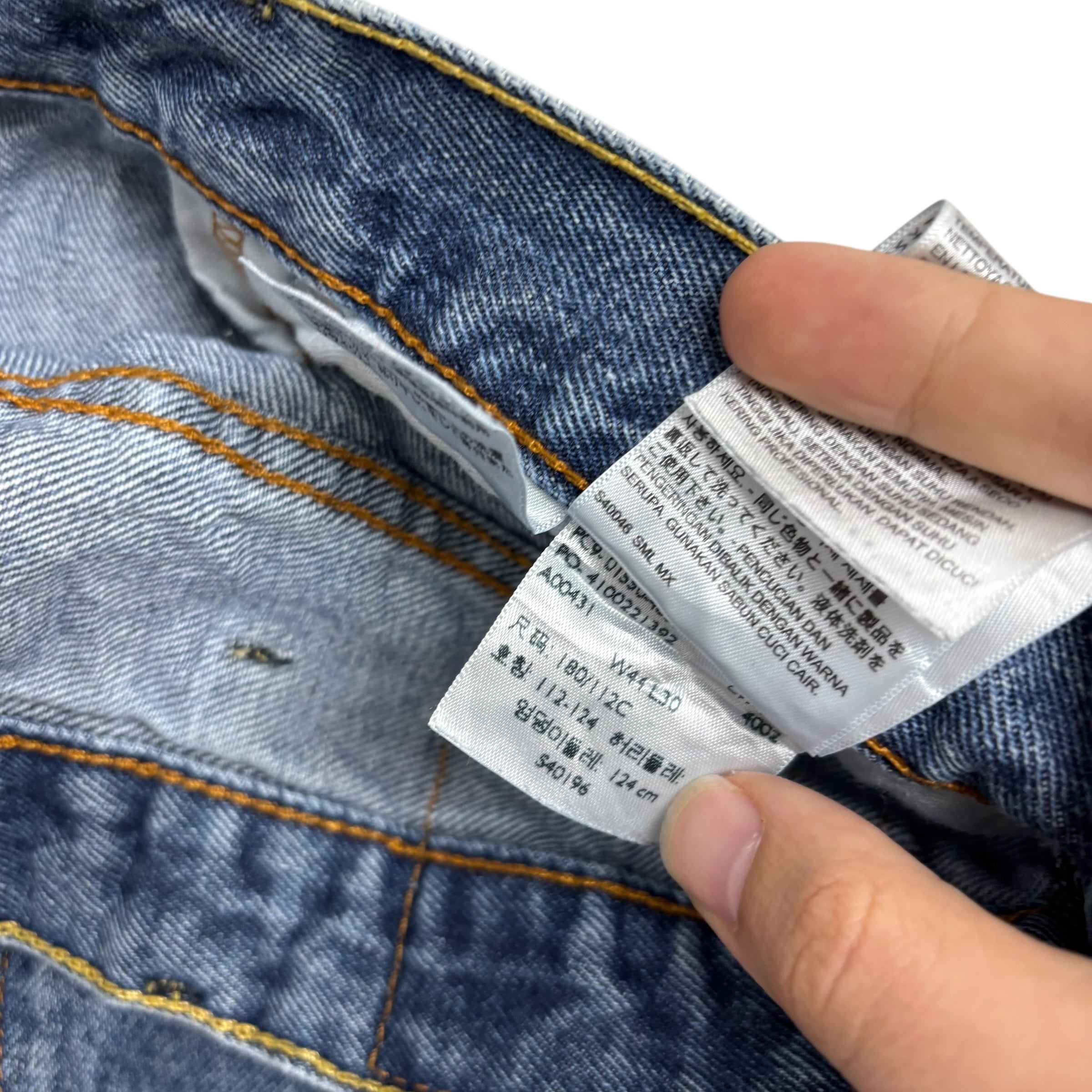 Levis 550 Jeans W44 L30 Mens Mid Blue Baggy Relaxed Straight Fit Denim (E)