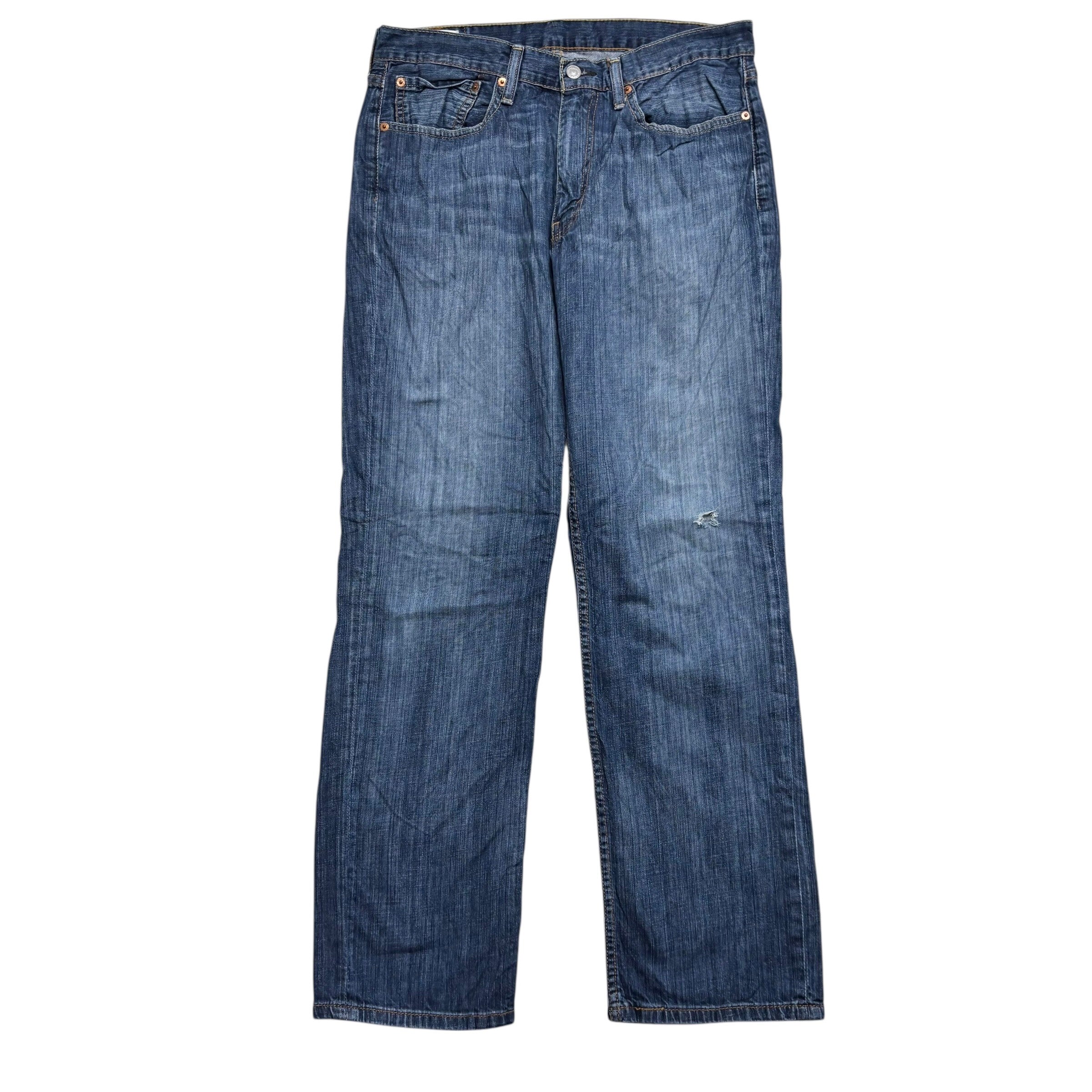 Levis 514 Jeans W34 L32 Mens Dark Blue Regular Straight Fit Denim (F)