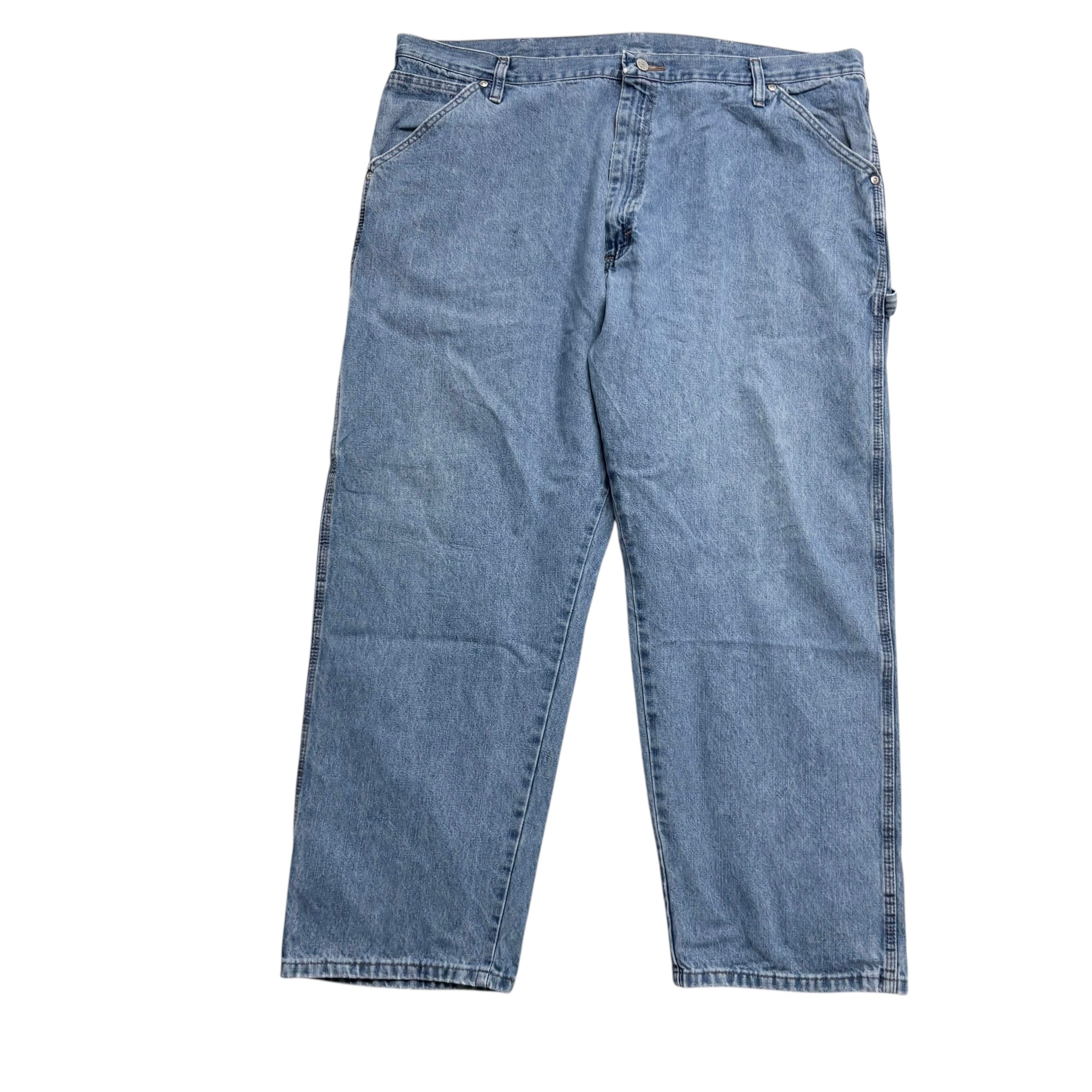 Wrangler Carpenter Jeans W42 L30 Mens Light Blue Relaxed Baggy Fit Denim (E)