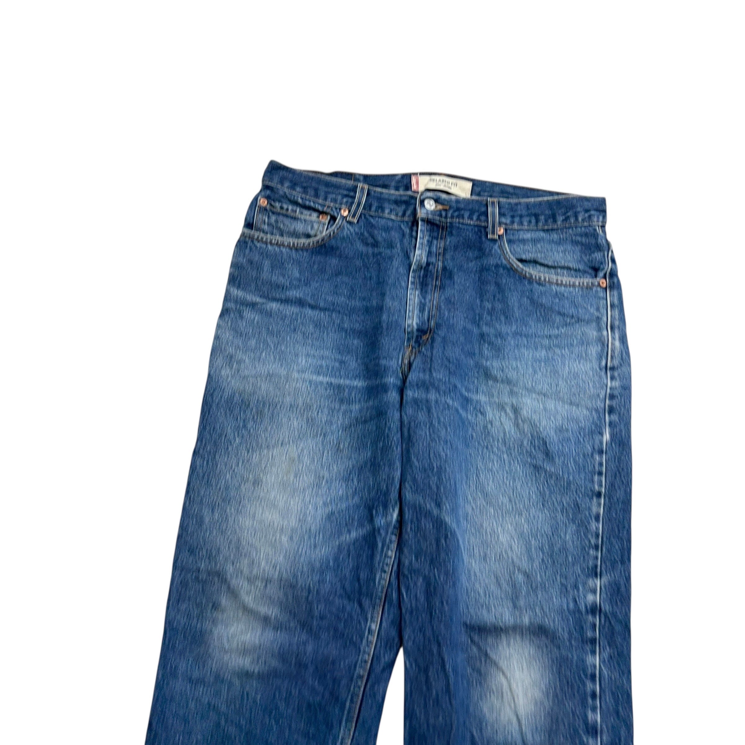 Levis 550 Jeans W36 L30 Mens Mid Blue Baggy Relaxed Straight Vintage Denim (F)