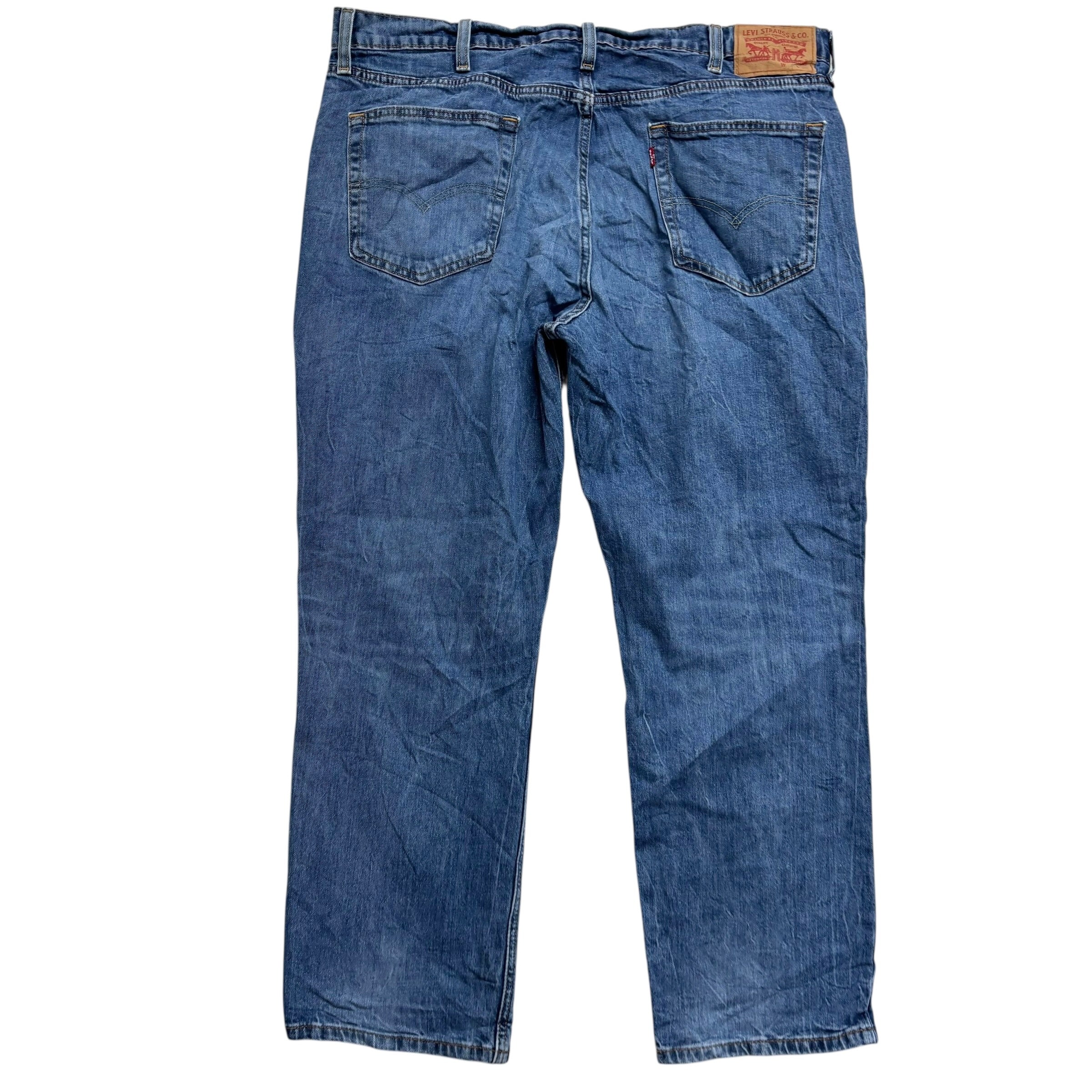 Levis 541 Jeans W38 L29 Mens Mid Blue Athletic Tapered Fit Stretch Denim