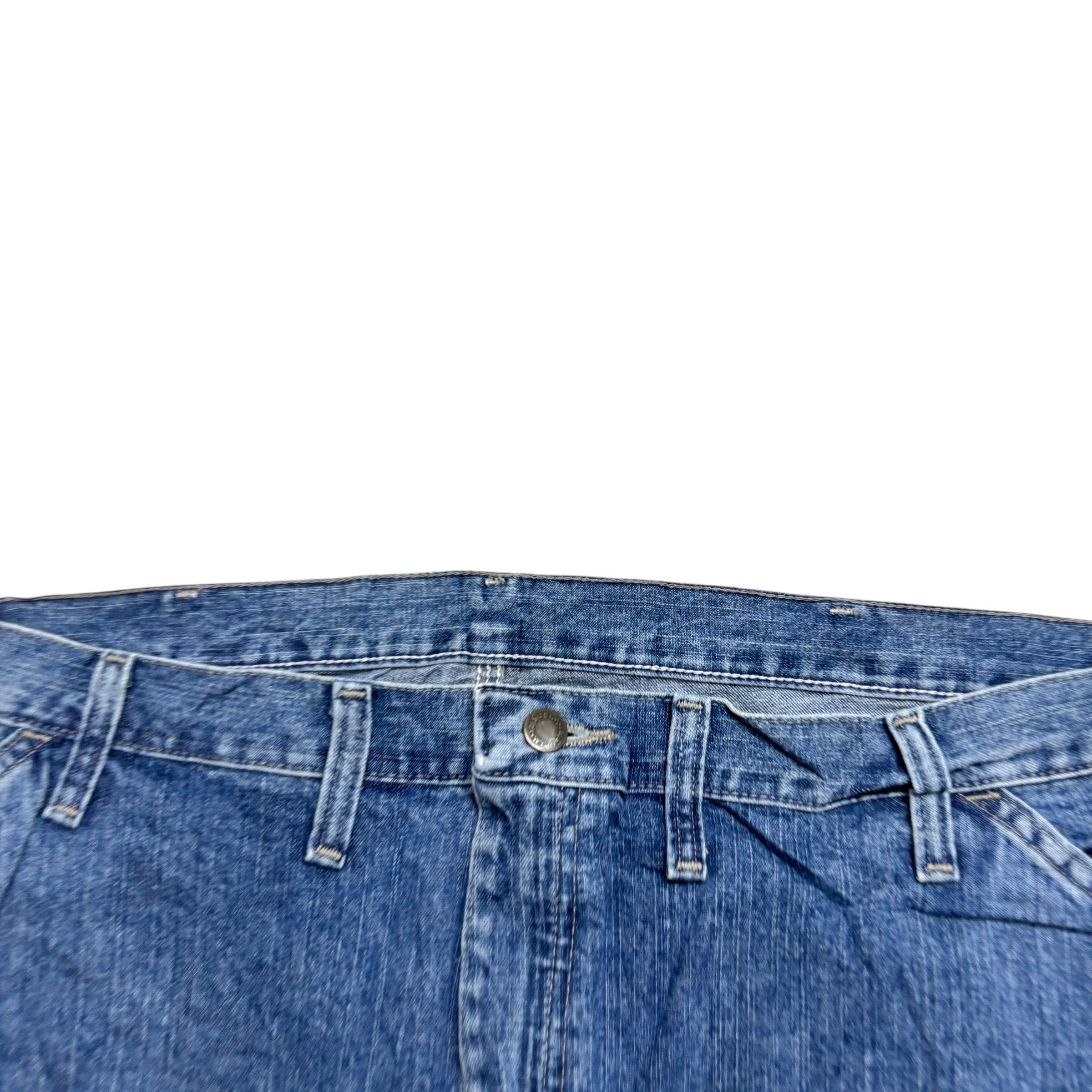 Wrangler Baggy Jorts W44 Mens Mid Blue Denim Shorts Relaxed Carpenter (E)