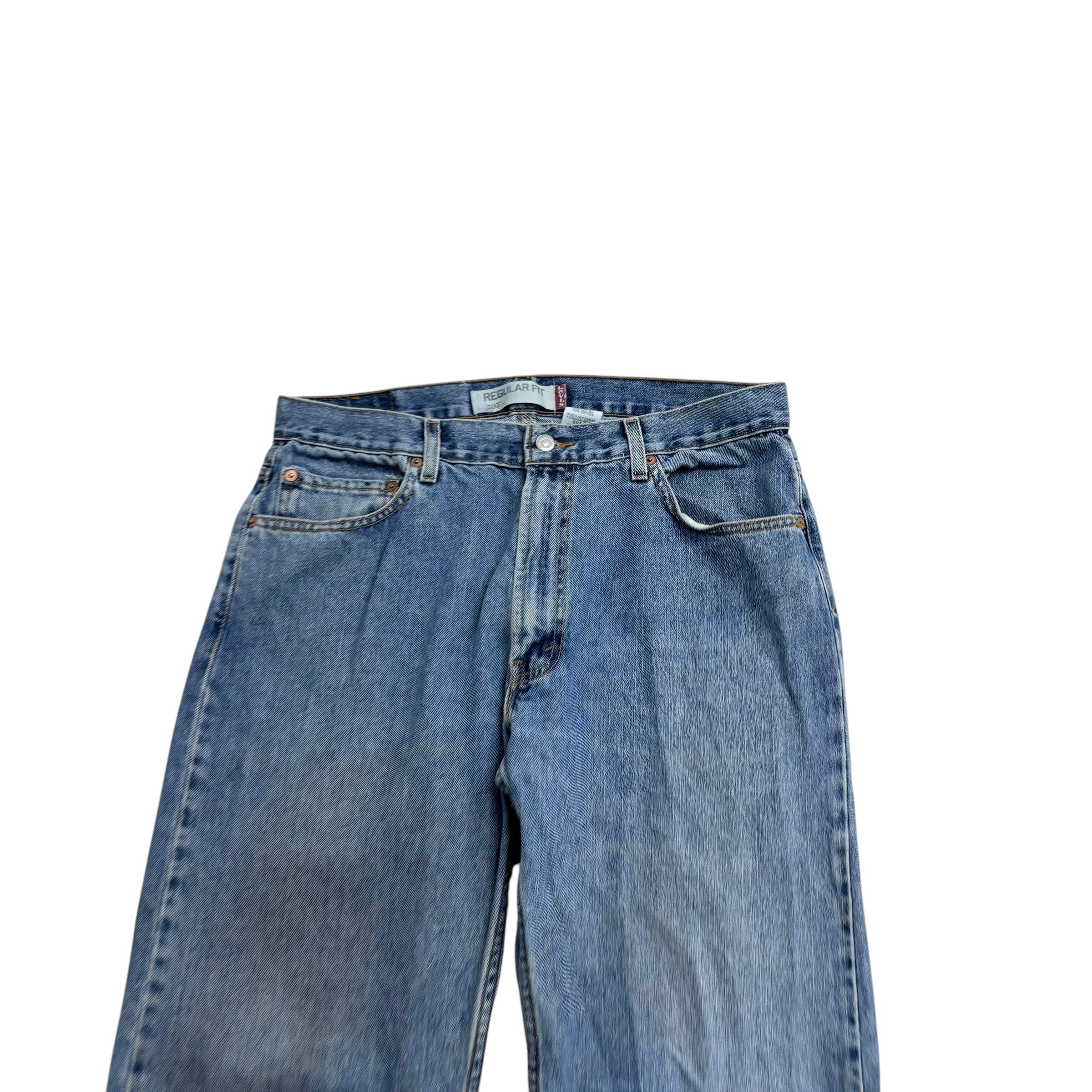 Levis 505 Jeans W36 L32 Mens Mid Blue Regular Straight Fit Vintage Denim (F)