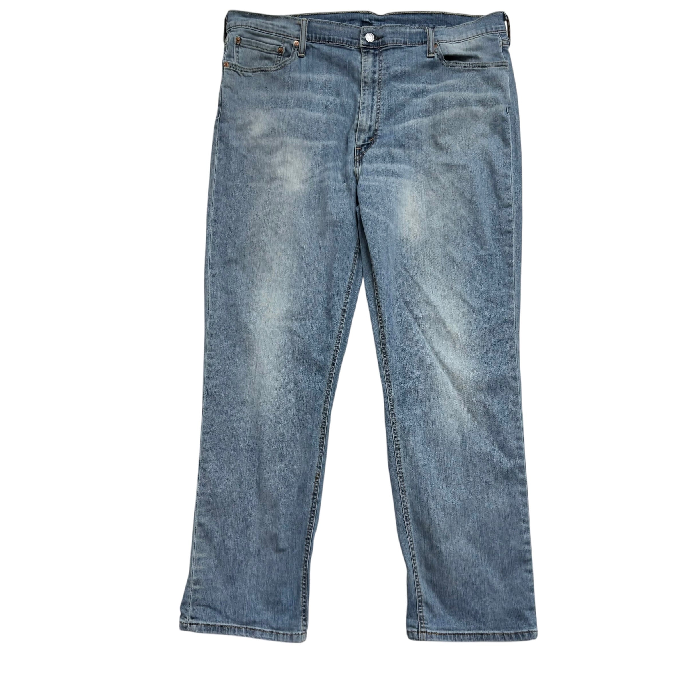 Levis 541 Jeans W42 L32 Mens Light Blue Athletic Tapered Fit Stretch Denim (F)