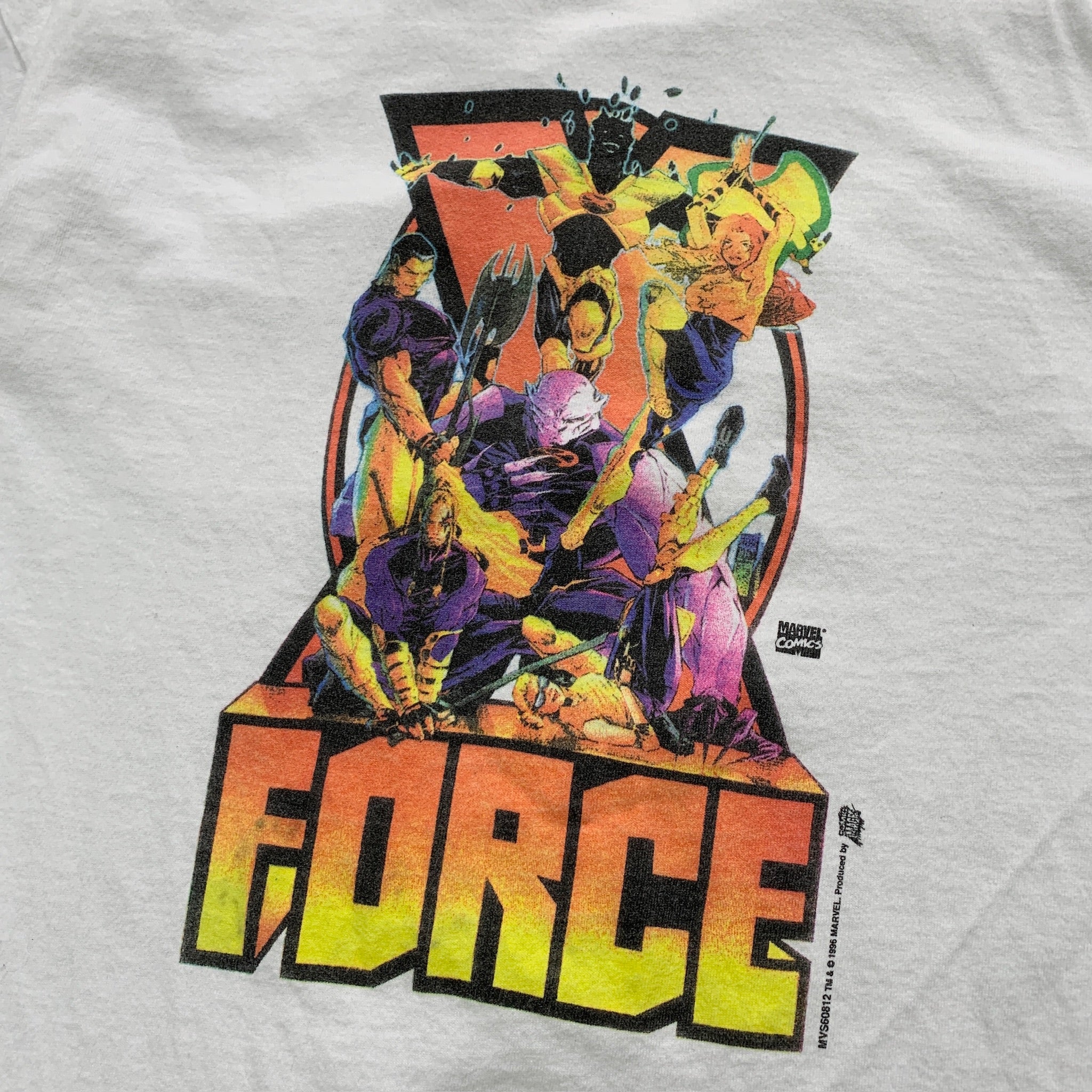 Vintage T Shirt Mens XL White Marvel Comic Images X Force Single Stitch Graphic