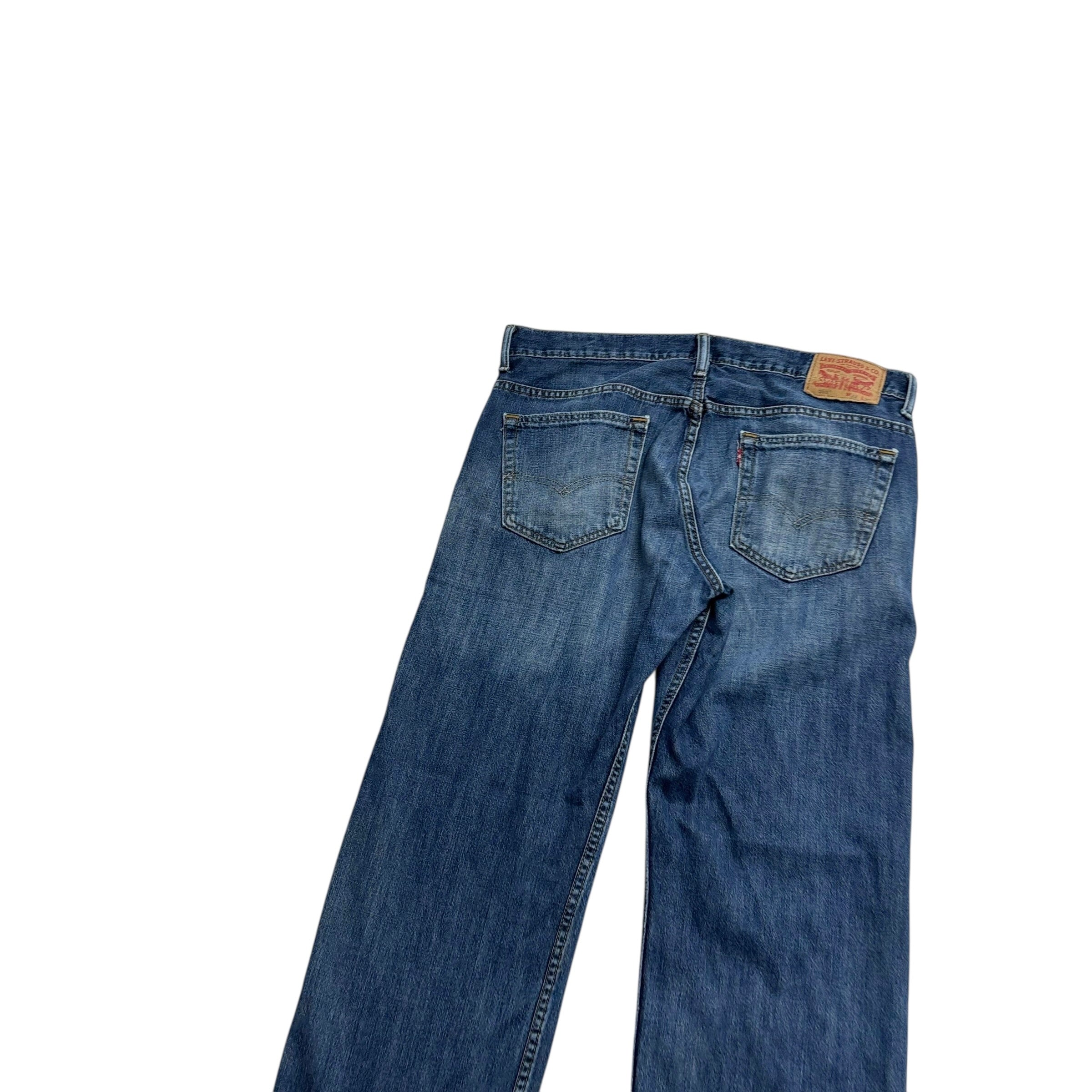 Levis 569 Jeans W33 L31 Mens Mid Blue Baggy Relaxed Straight Fit Denim (F)