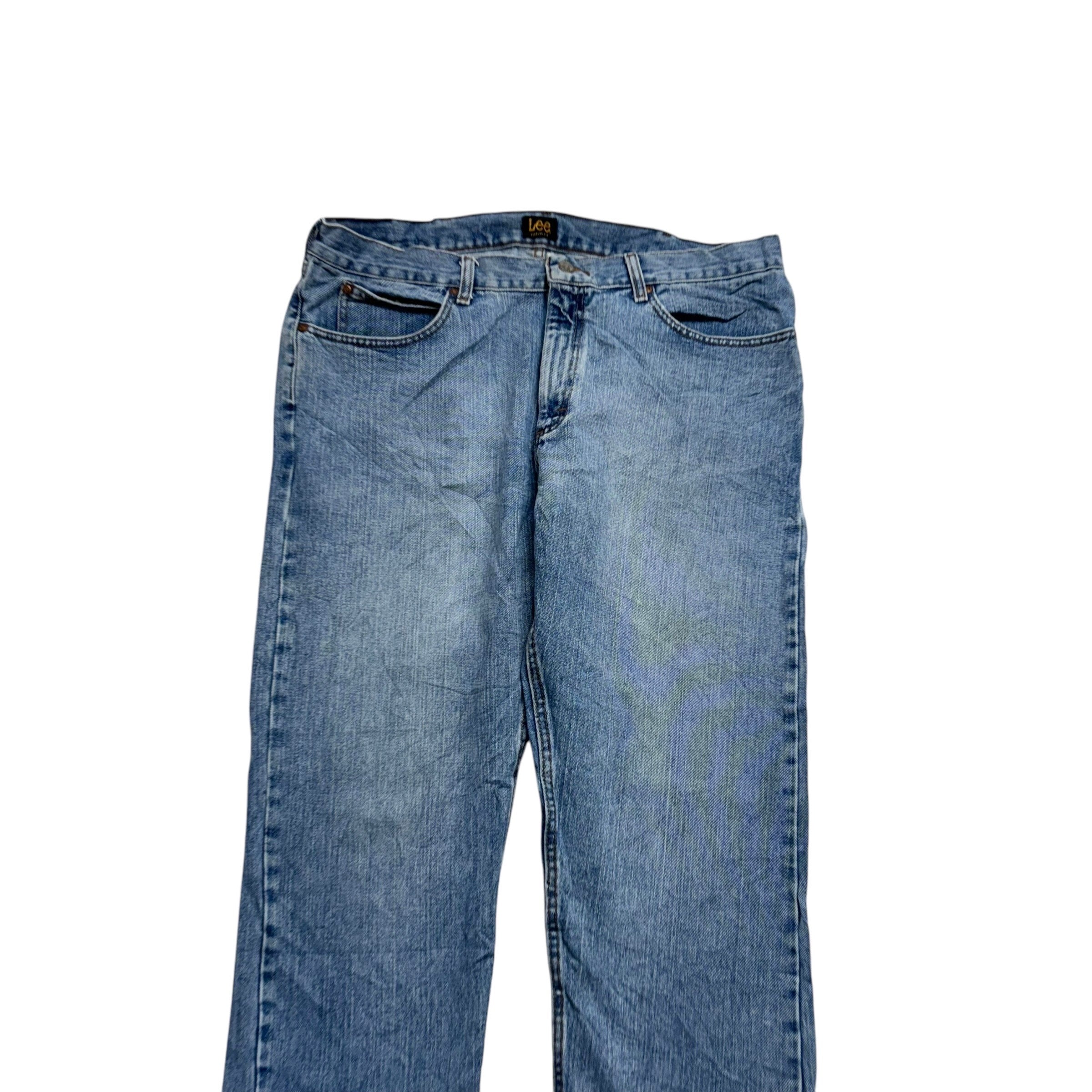 Lee Jeans W38 L30 Mens Light Blue Regular Straight Fit Denim (E)