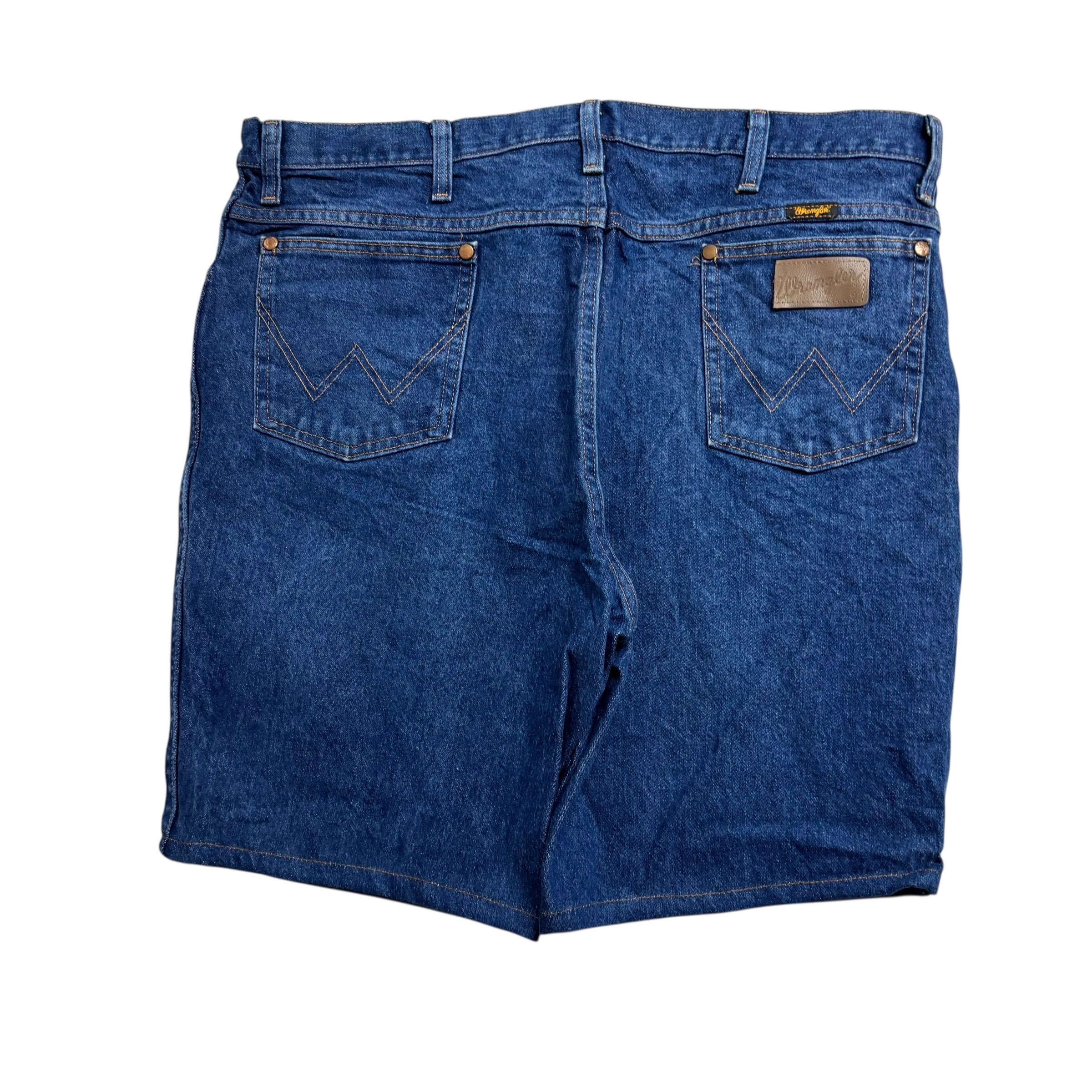 Wrangler Denim Shorts W38 Mens Dark Blue 9in Slim Fit