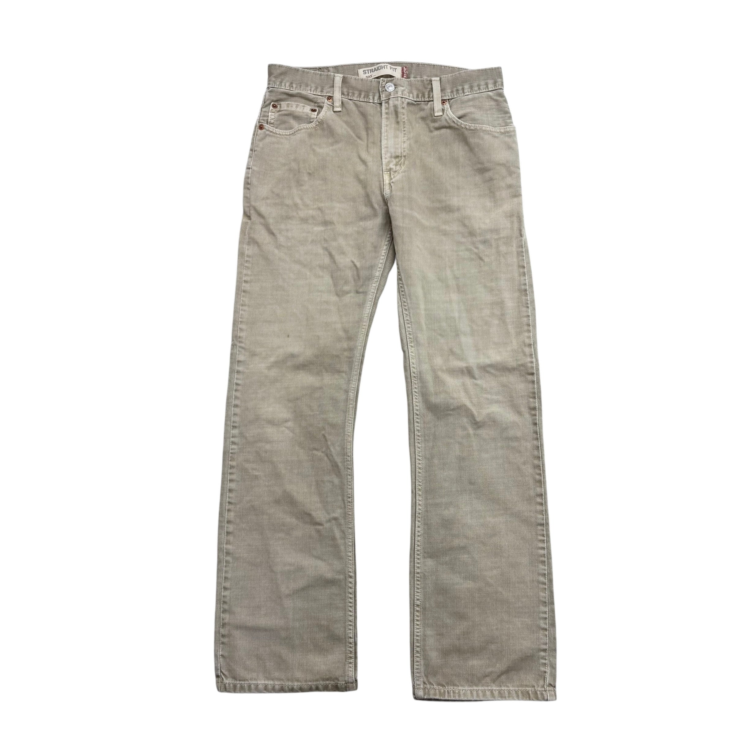 Levis 505 Jeans W30 L30 Mens Green Regular Straight Fit Vintage Denim (F)