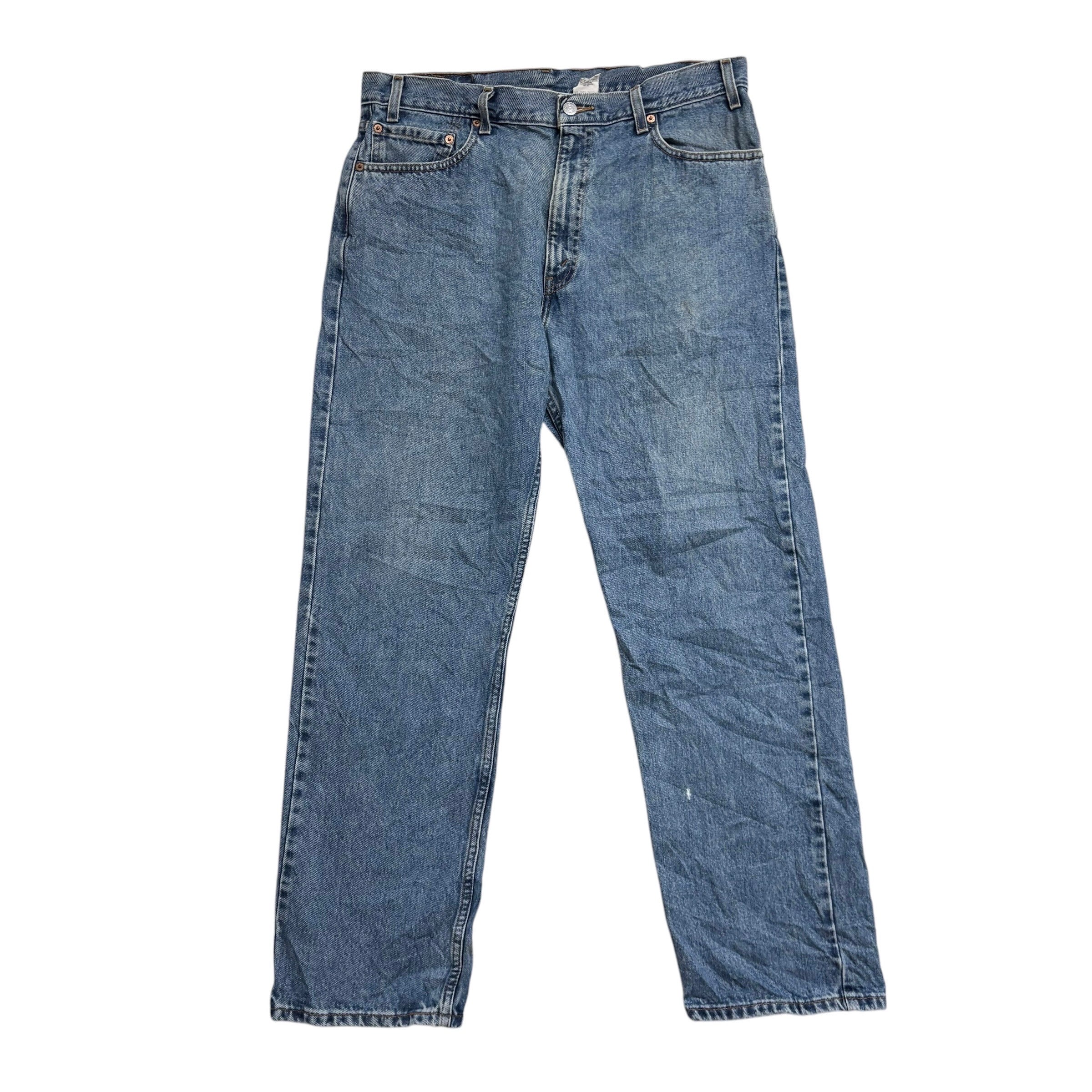 Levis 505 Jeans W36 L30 Mens Light Blue Regular Straight Fit Vintage Denim