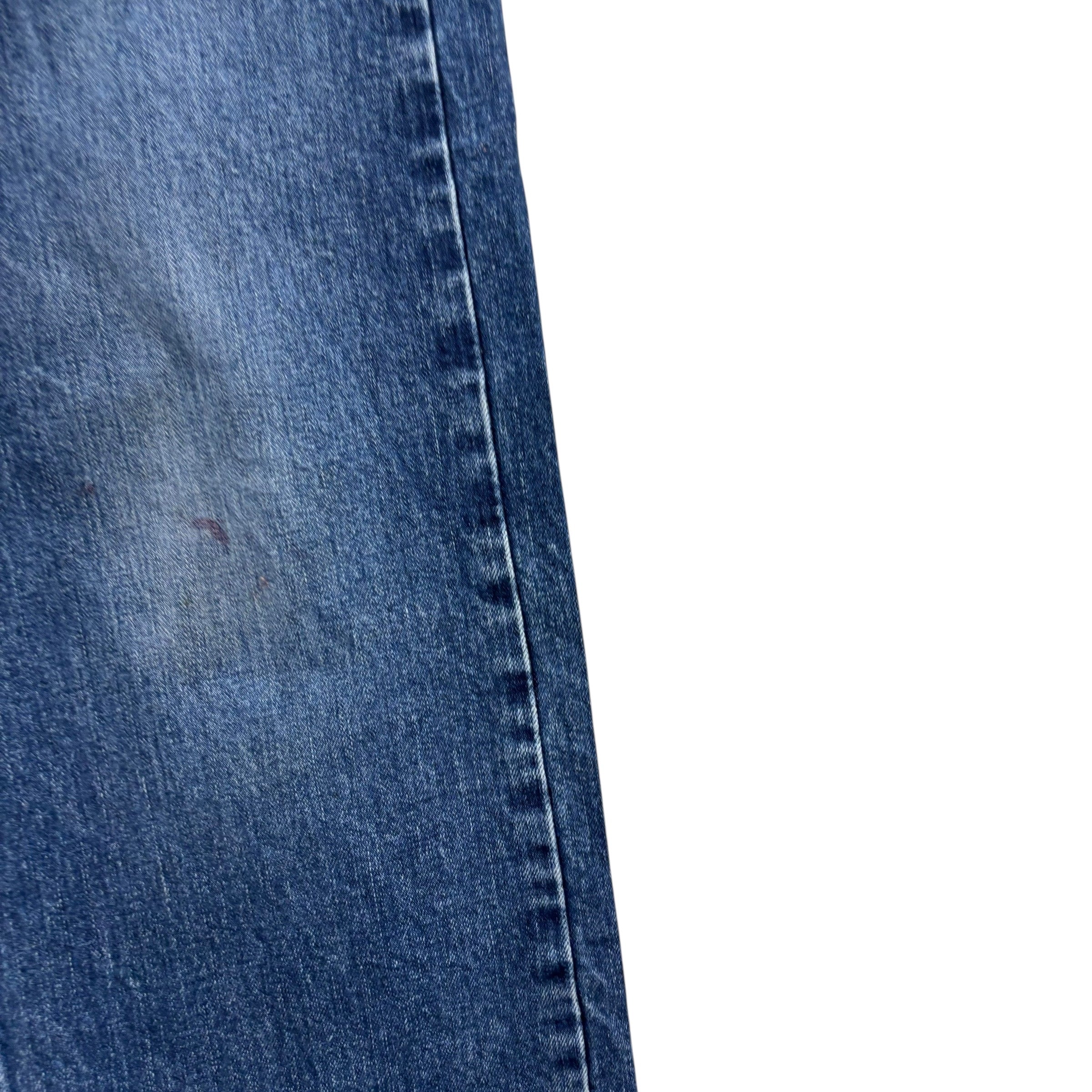 Levis 505 Jeans W36 L29 Mens Mid Blue Regular Straight Fit Denim (F)