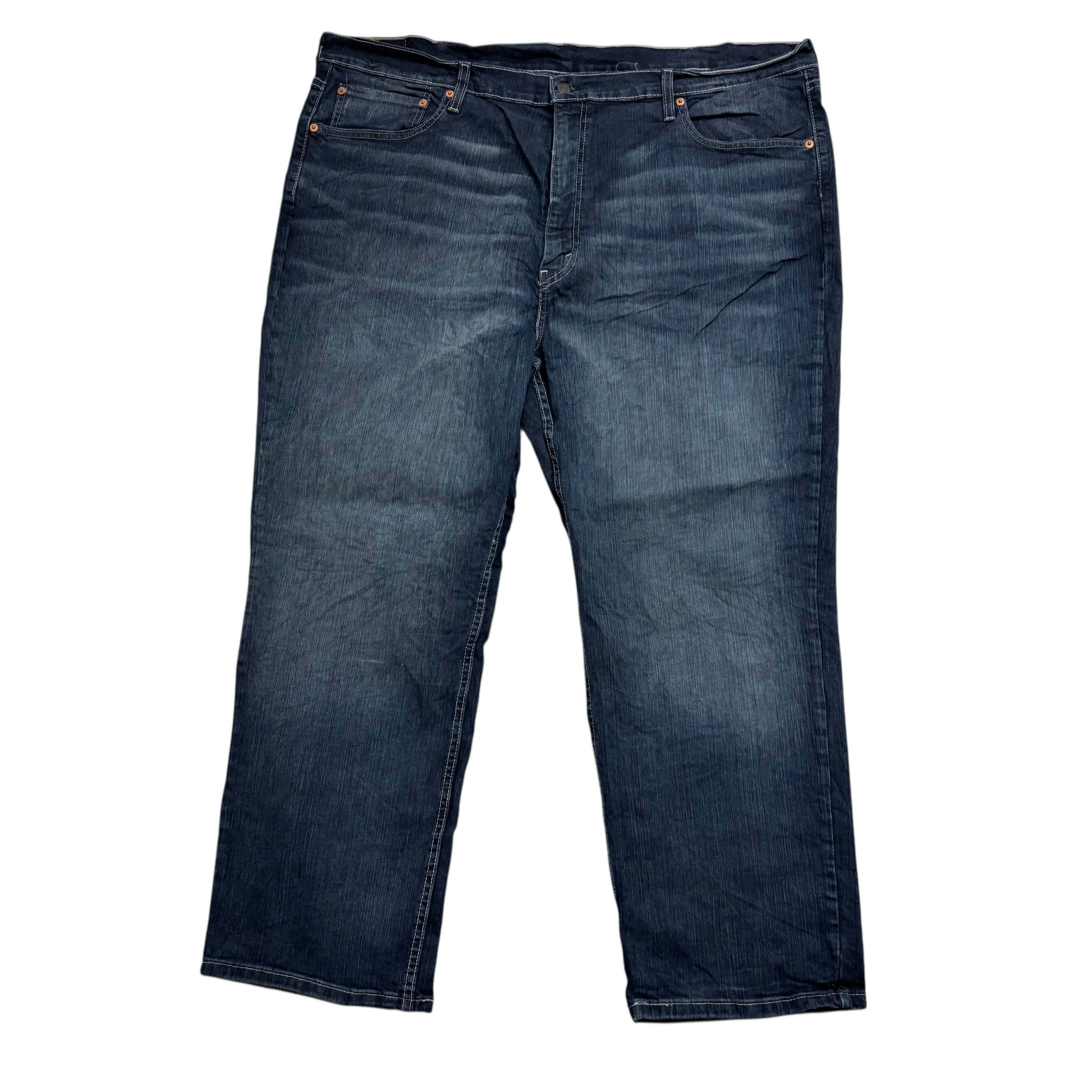 Levis 559 Jeans W46 L30 Mens Dark Blue Relaxed Straight Fit Stretch Denim (E)