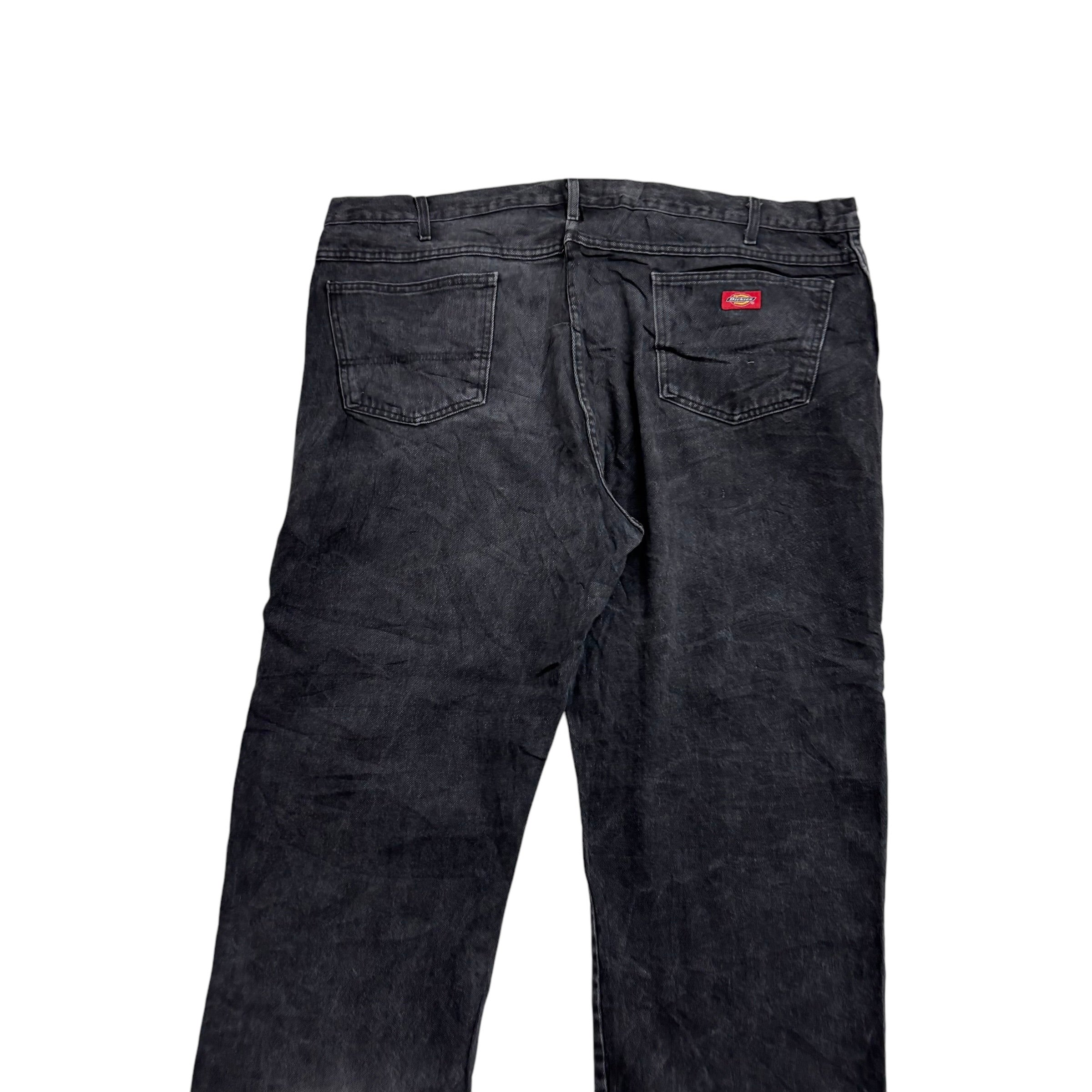 Dickies Jeans W46 L30 Mens Black Relaxed Straight Fit Denim (F)
