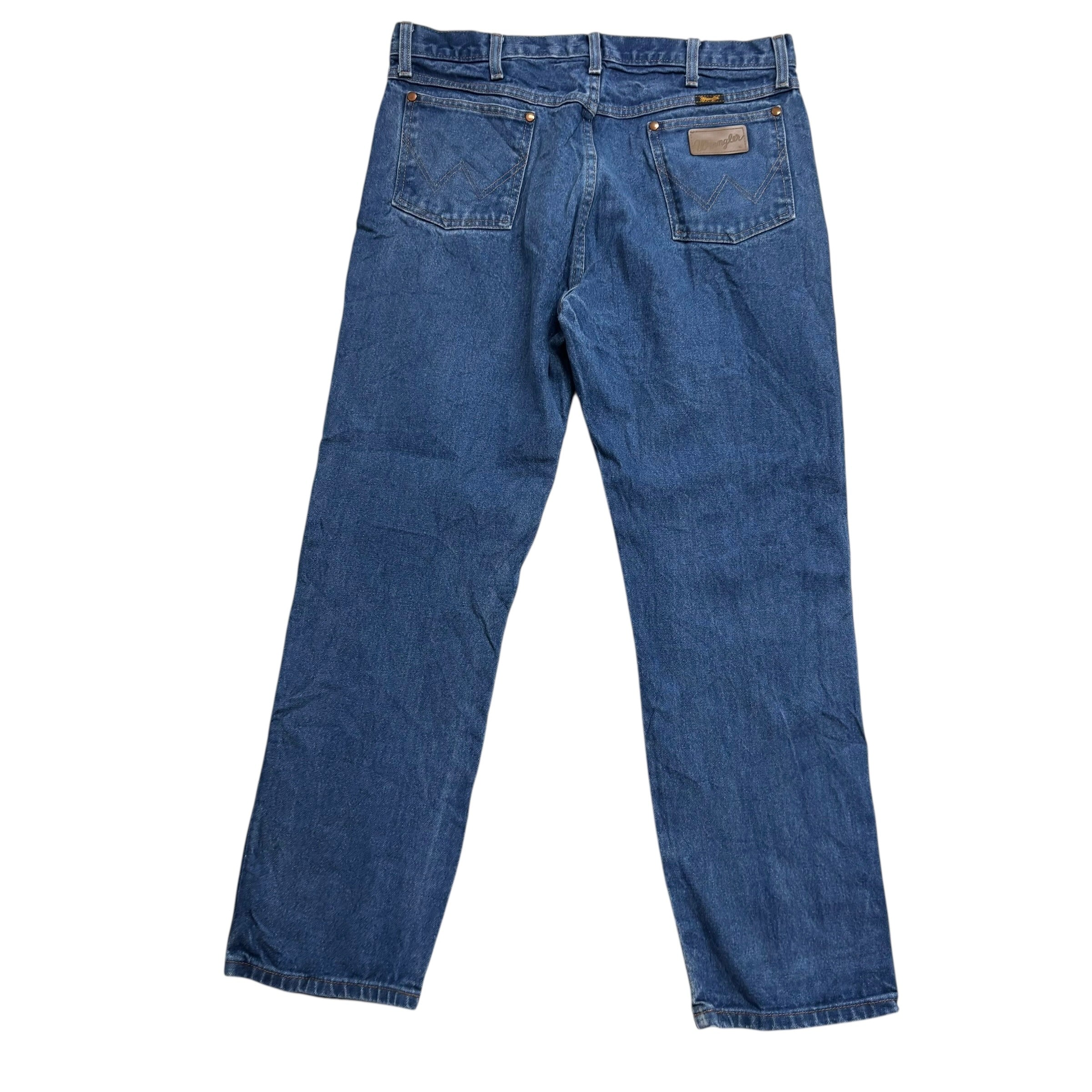 Wrangler Jeans Cowboy Cut W36 L31 Mens Mid Blue 13MWZ Original Fit Denim