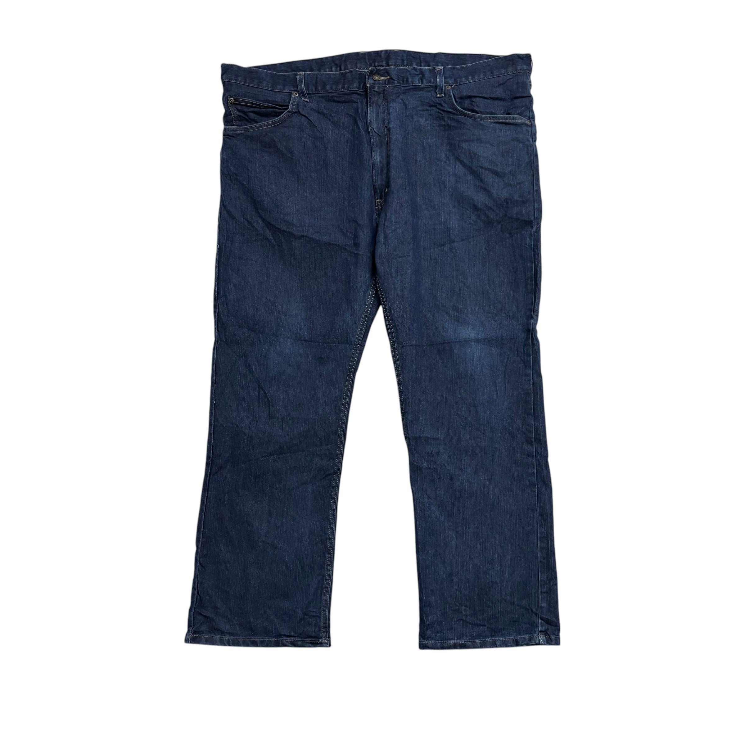 Dickies Jeans W46 L30 Mens Dark Blue Regular Straight Fit Stretch Denim