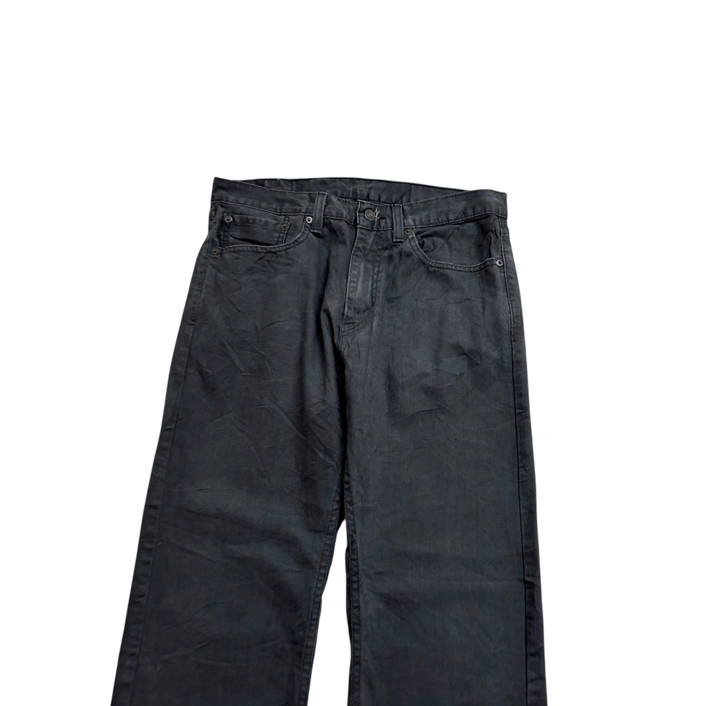 Levis 505 Trousers W32 L32 Mens Grey Regular Straight Fit Cotton Pants (E)