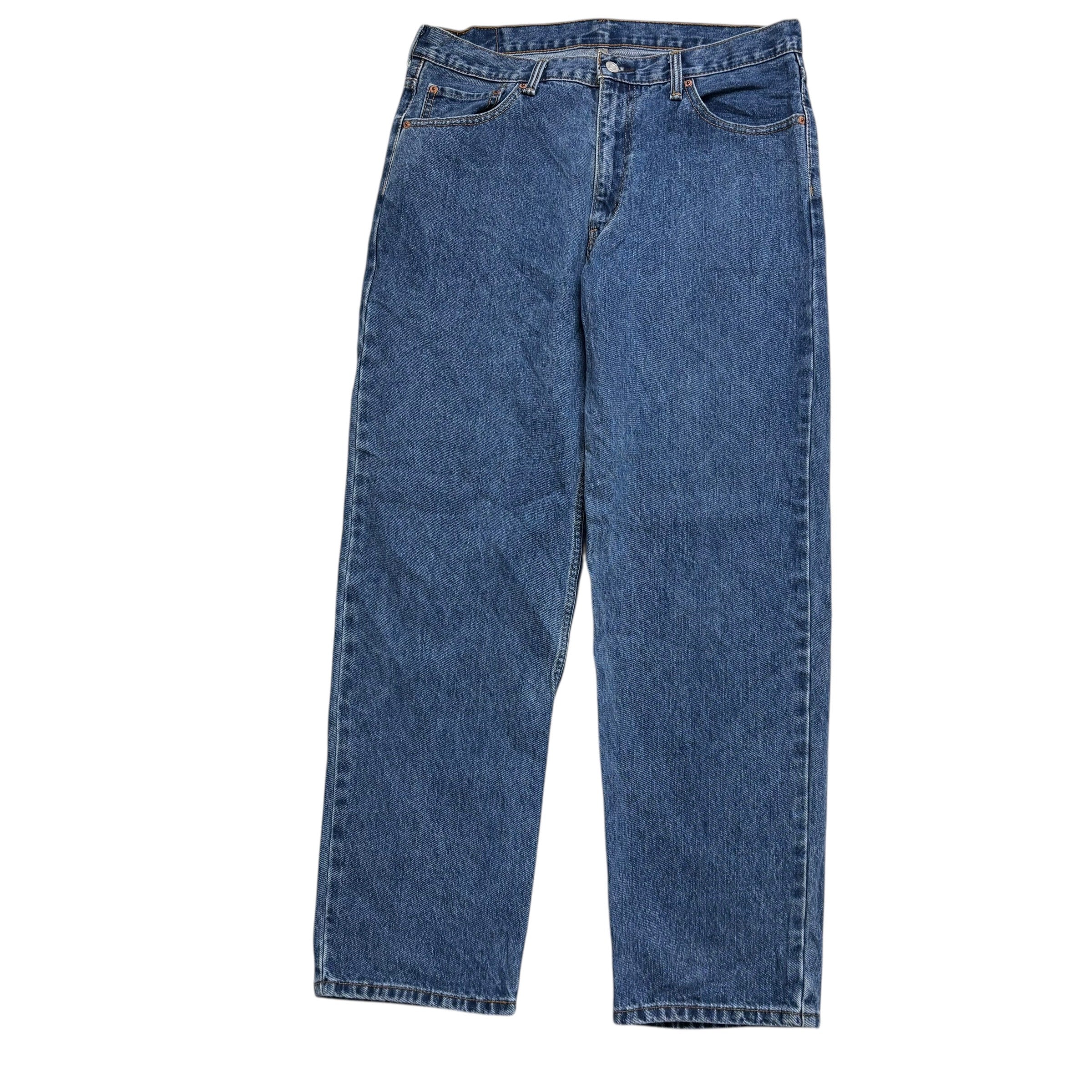 Levis 550 Jeans W36 L32 Mens Mid Blue Baggy Relaxed Straight Fit Denim (E)
