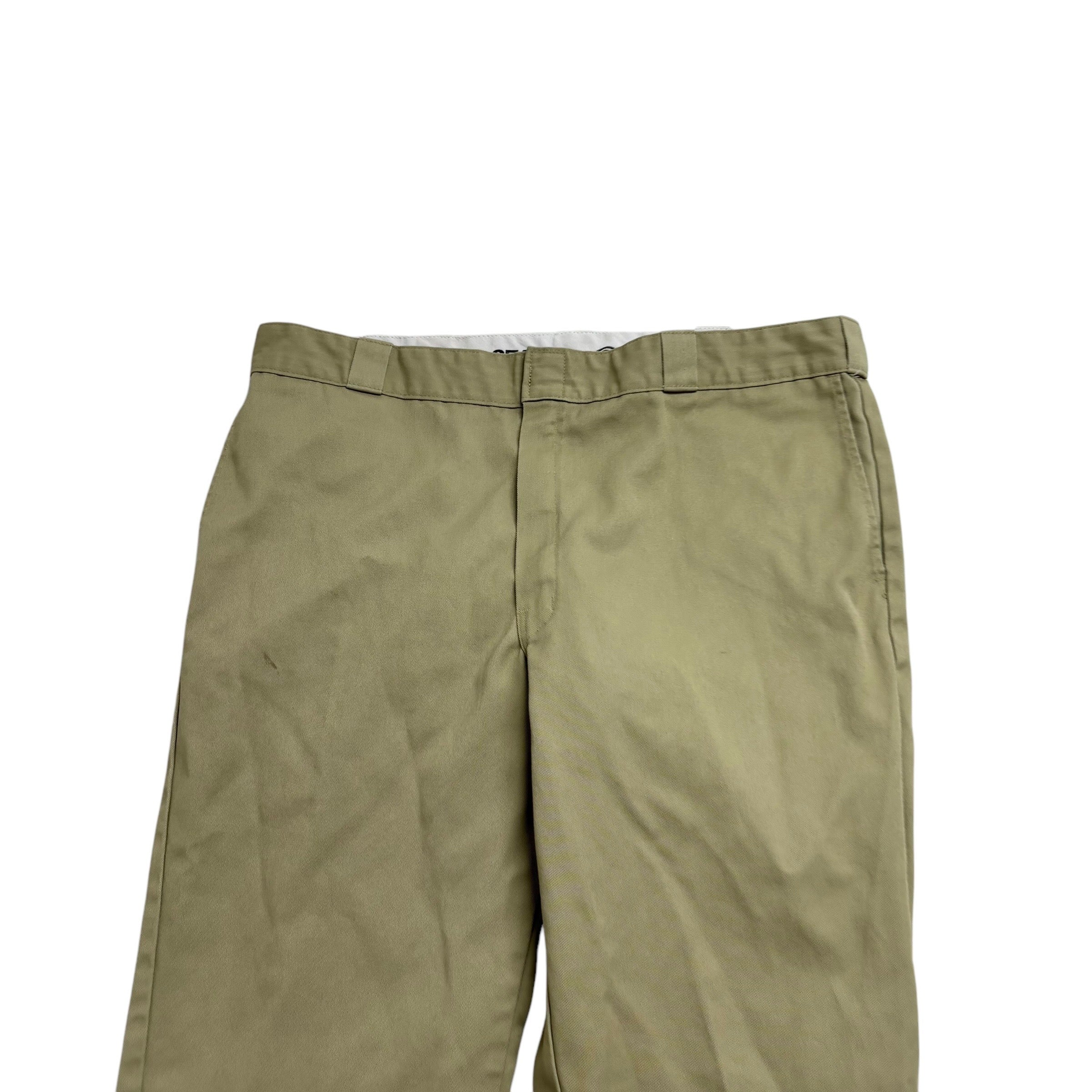 Dickies 874 Trousers W40 L30 Mens Beige Pants Original Straight Fit Workwear