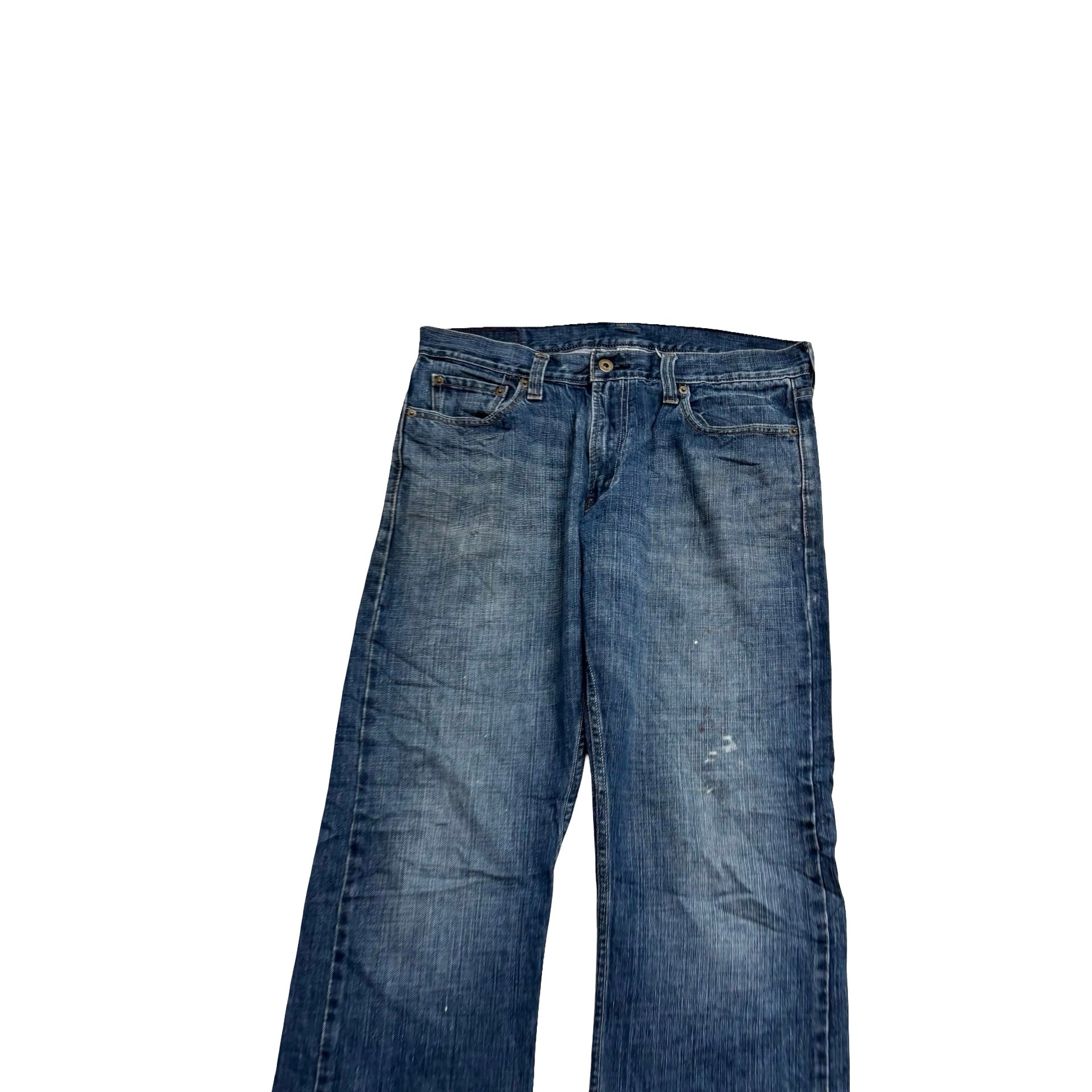 Levis 514 Jeans W34 L32 Mens Mid Blue Regular Straight Fit Vintage Denim (F)