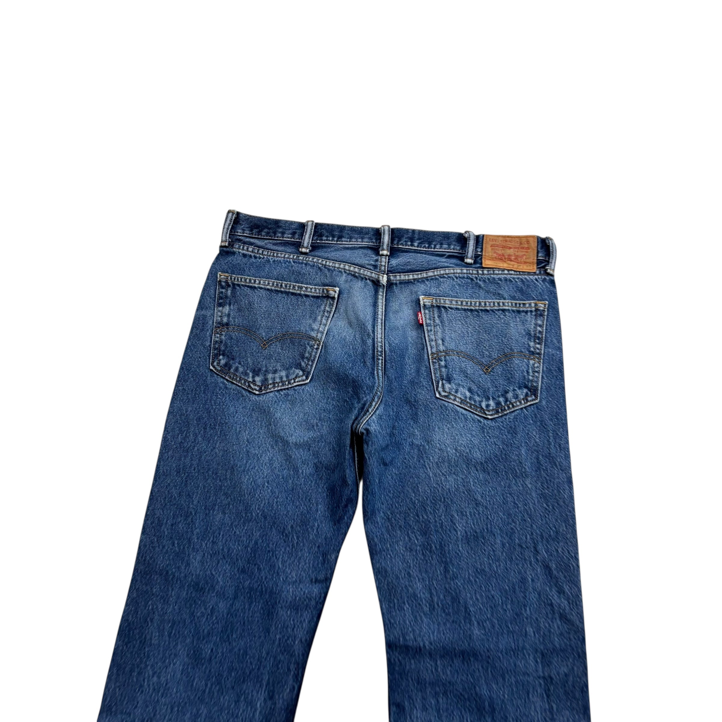 Levis 505 Jeans W38 L32 Mens Mid Blue Regular Straight Fit Vintage Denim