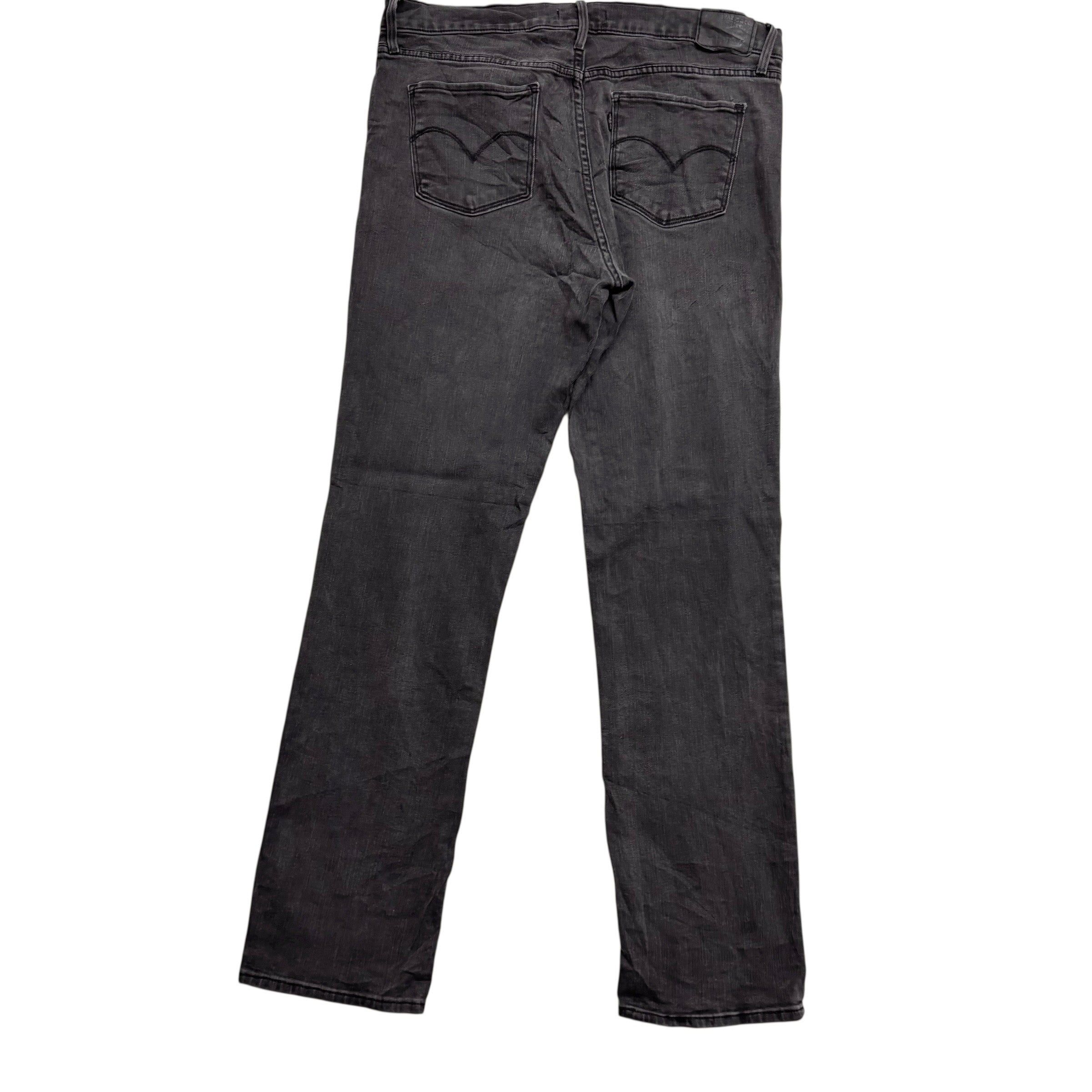 Levis 314 Jeans W33 L32 Womens Shaping Straight Black Stretch Denim