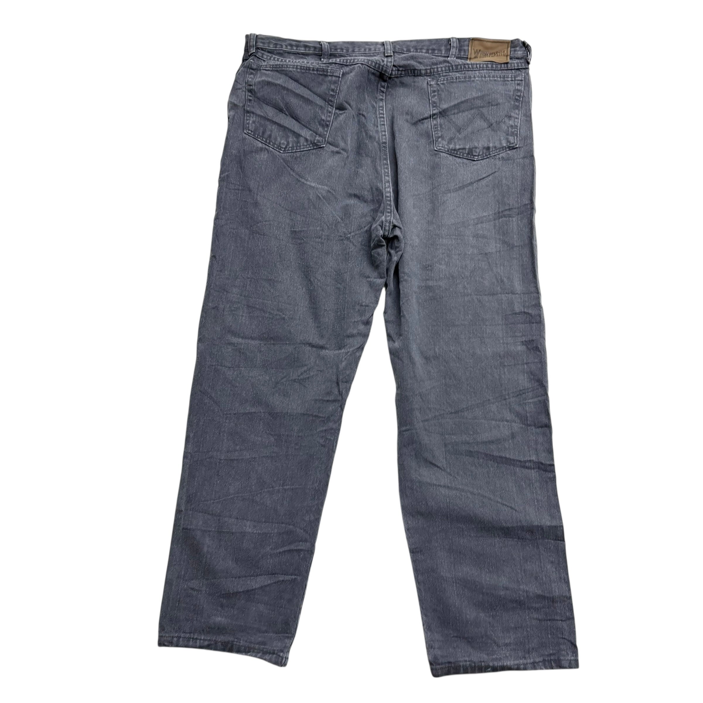 Wrangler Jeans W40 L30 Mens Grey Relaxed Straight Fit Vintage Denim (E)