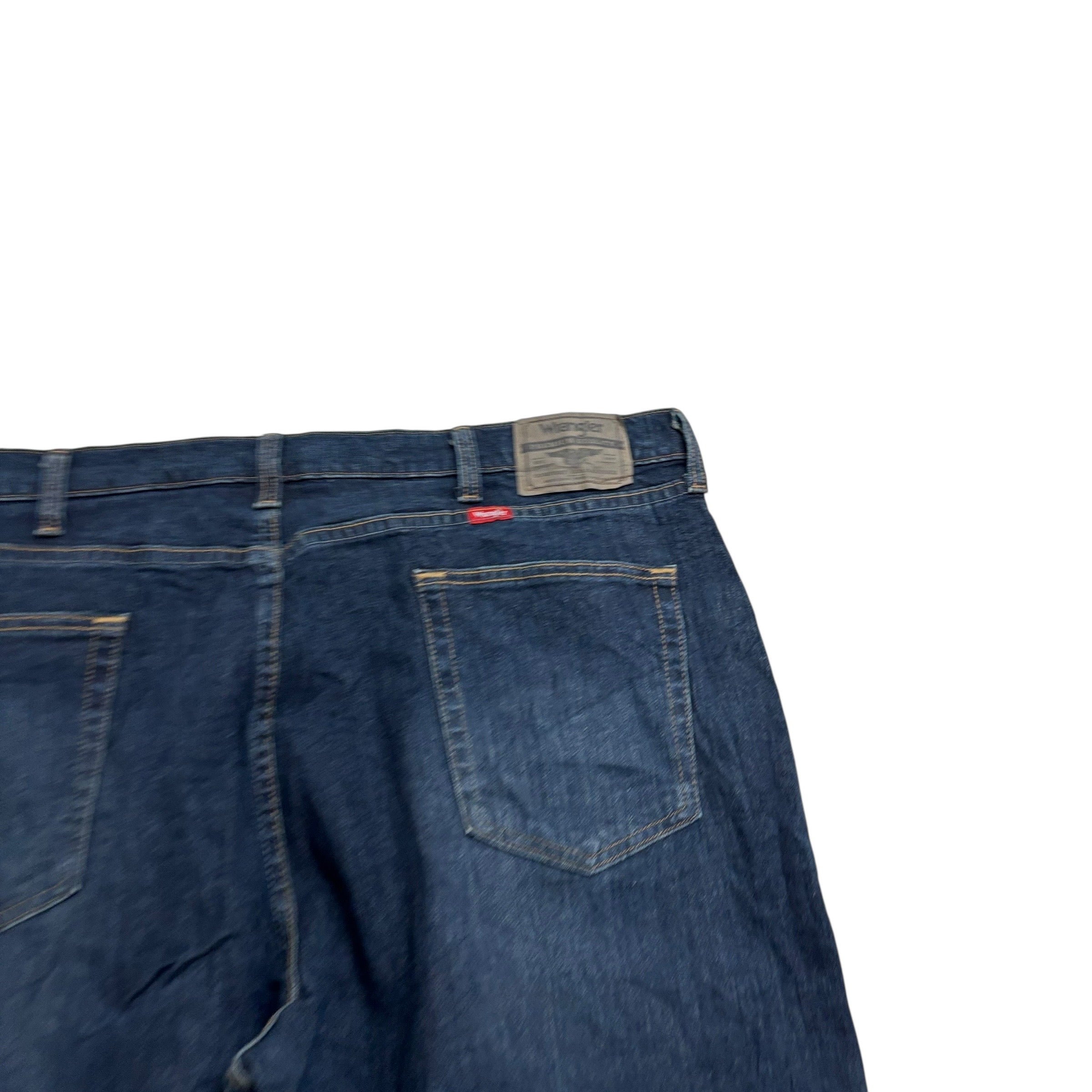 Wrangler Jeans W40 L30 Mens Dark Blue Relaxed Straight Fit Stretch Denim (E)