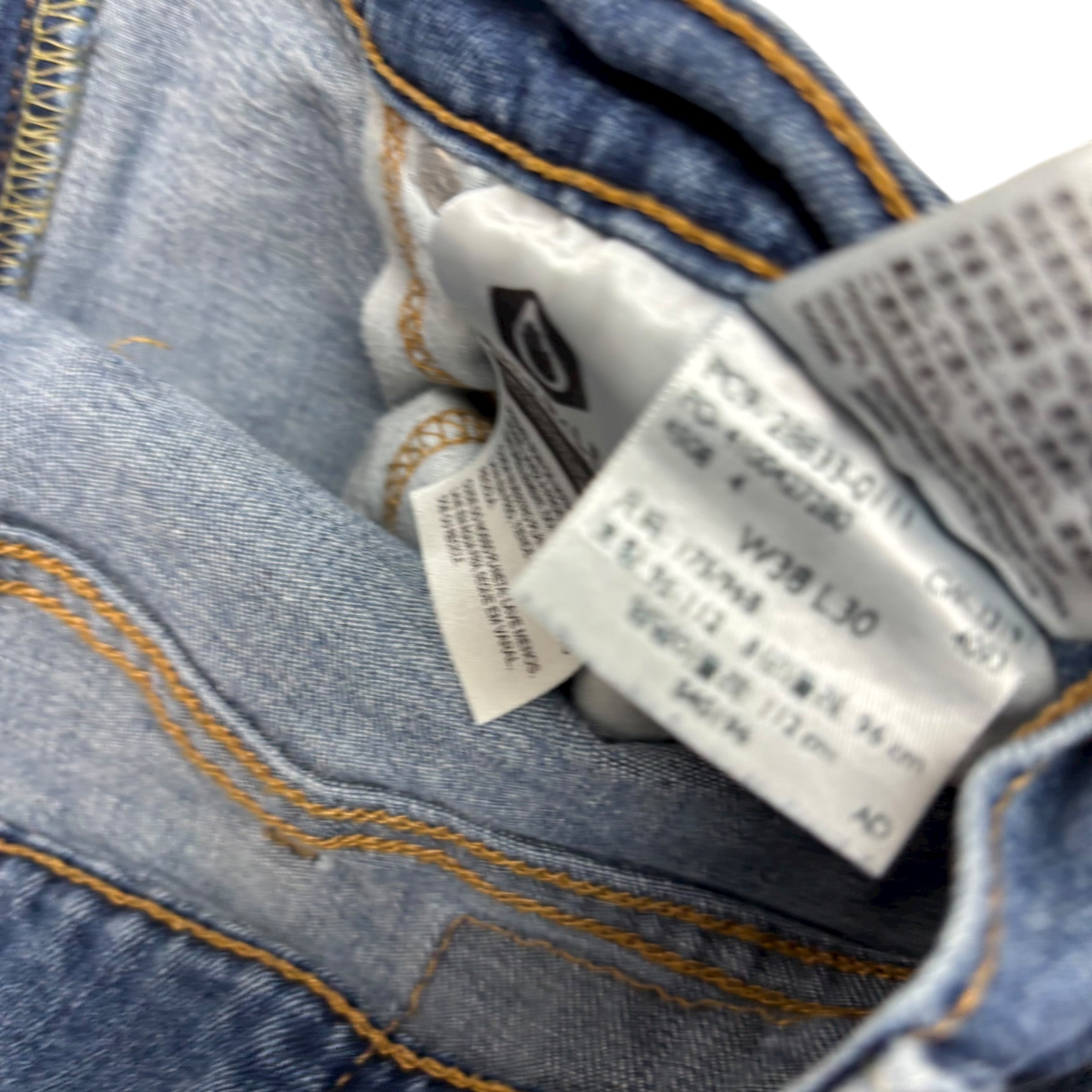 Levis 512 Jeans W36 L29 Mens Mid Blue Slim Tapered Fit Stretch Denim (F)